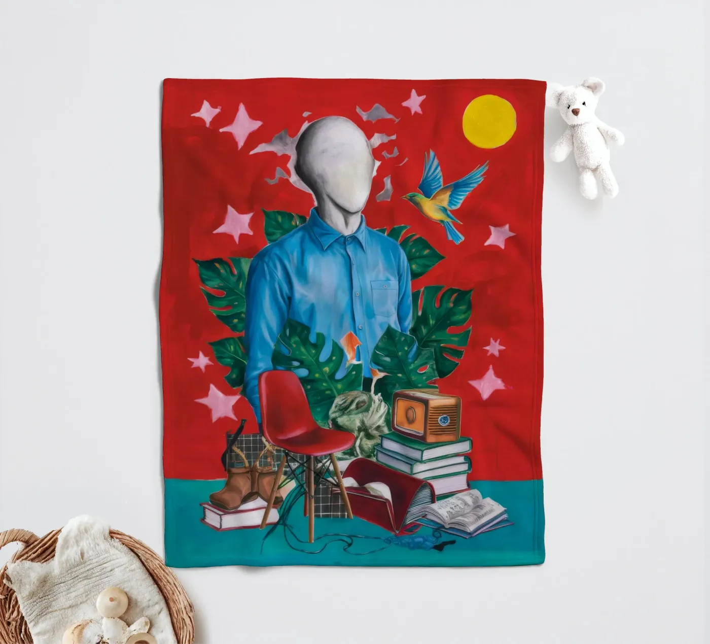 Surreal Study Fleecedecke von Lunar Templar