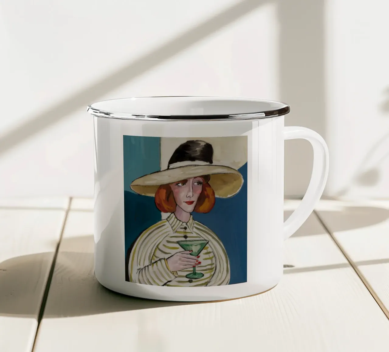 Elegante contemplazione tazza in smalto da Lunar Templar