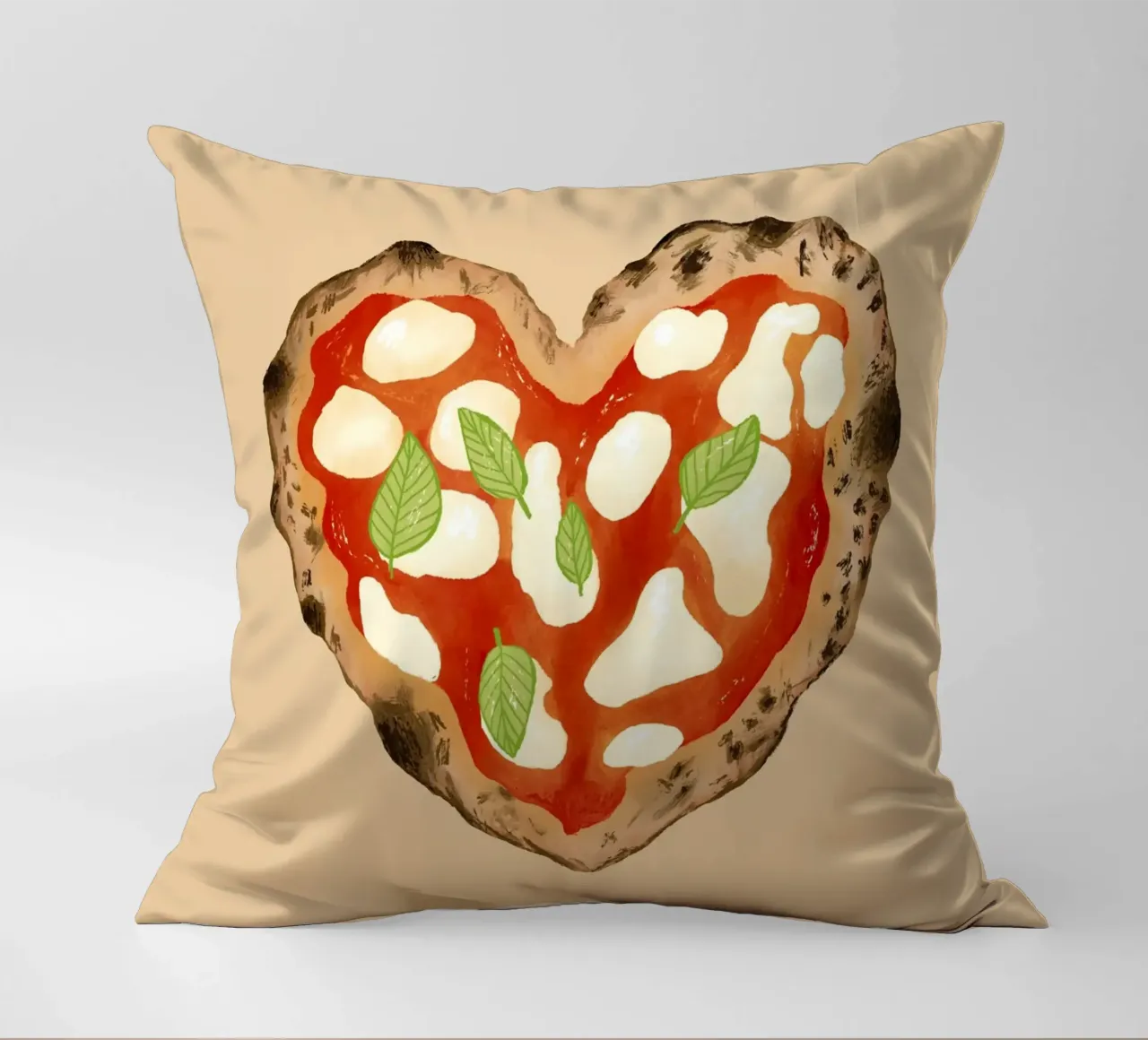 Pizza Herz decorative cushion by Studio Dolci