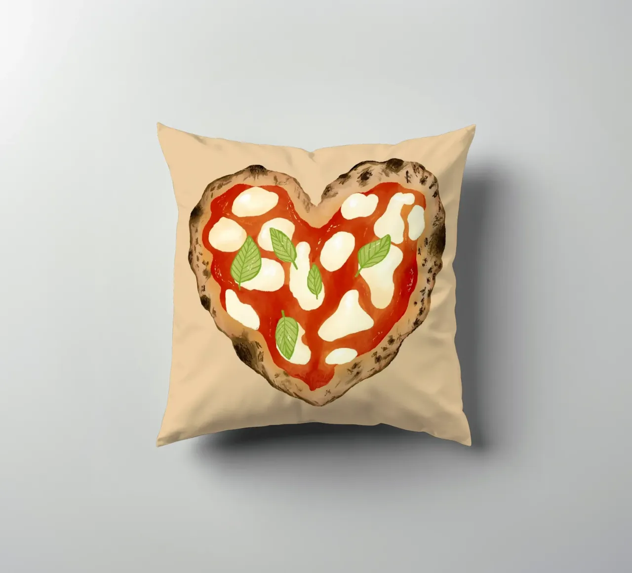 Pizza Herz decorative cushion by Studio Dolci