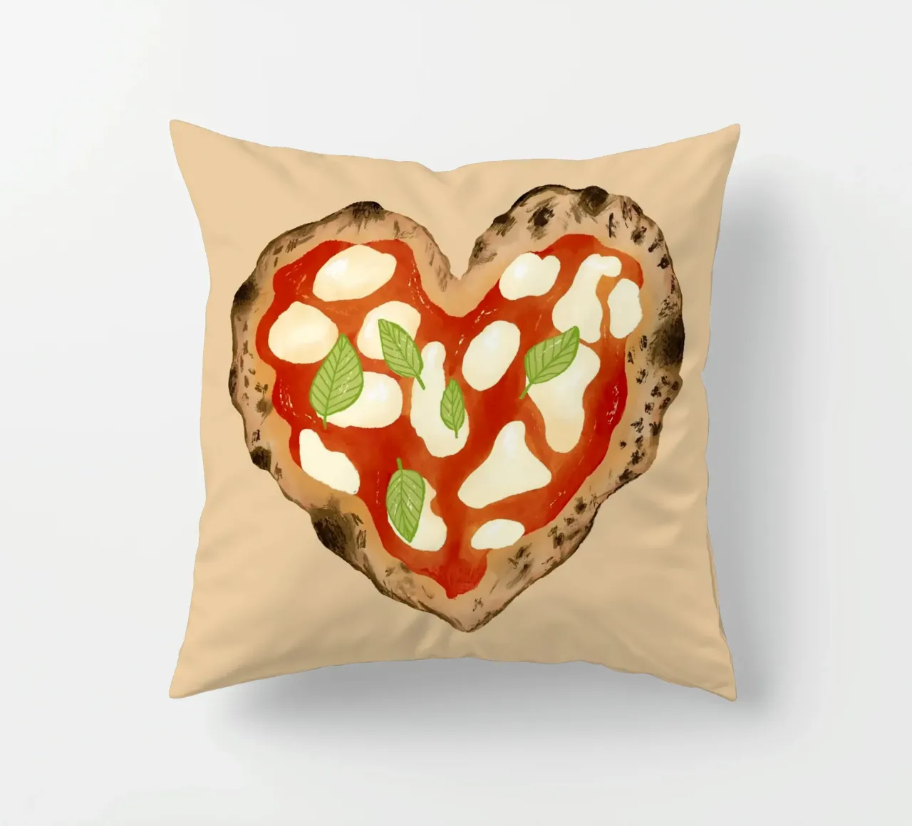 Pizza Herz decorative cushion by Studio Dolci