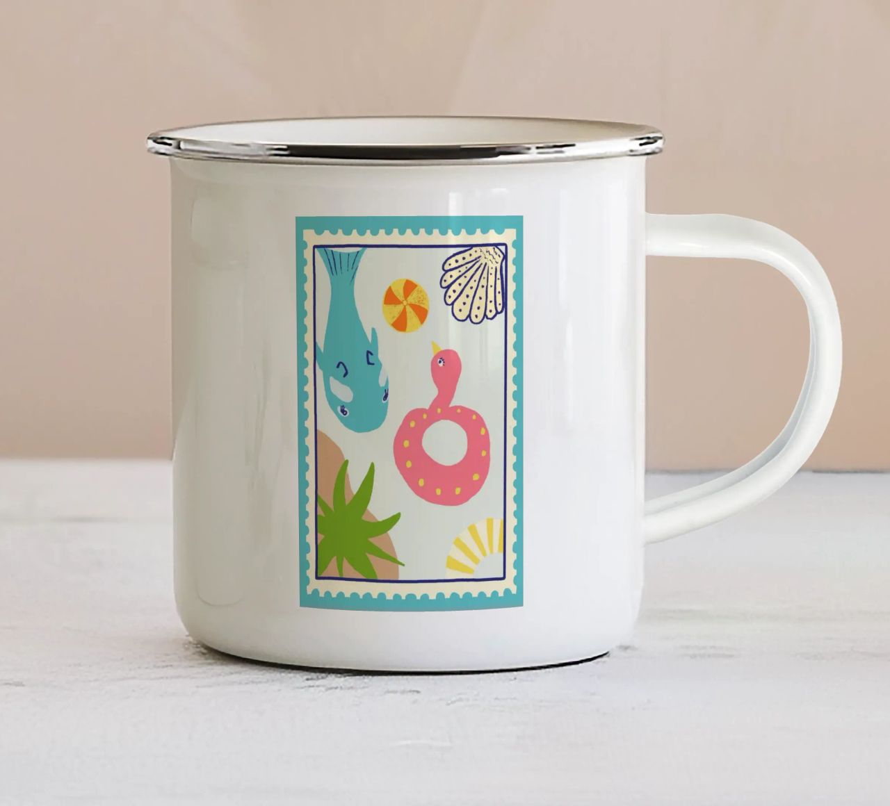 Pool Floats tazza in smalto da Studio Dolci