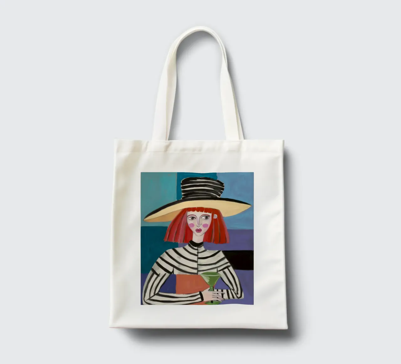 Solitudine a righe borsa in juta da Lunar Templar