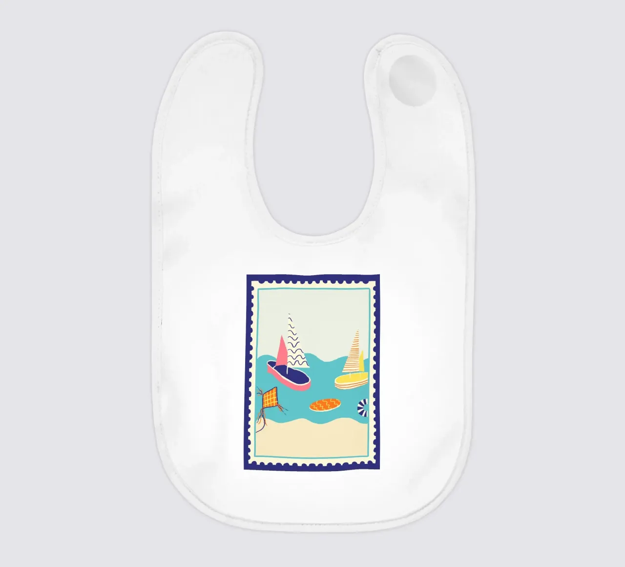 Segelschiffe baby bib by Studio Dolci