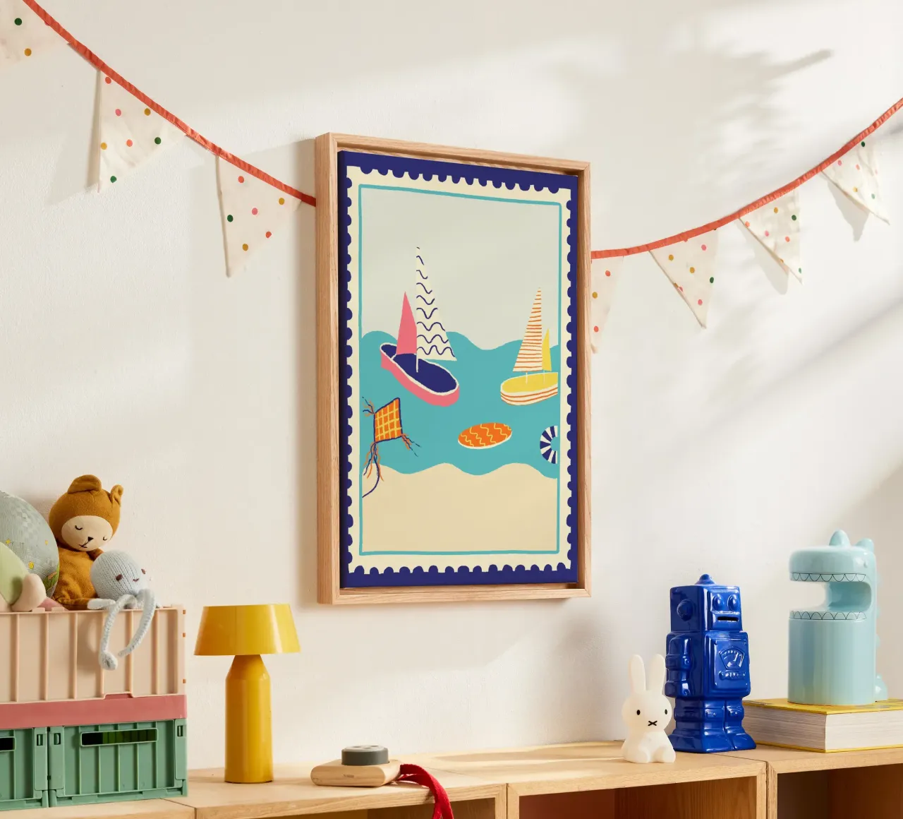 Segelschiffe canvas met Baklijst van Studio Dolci