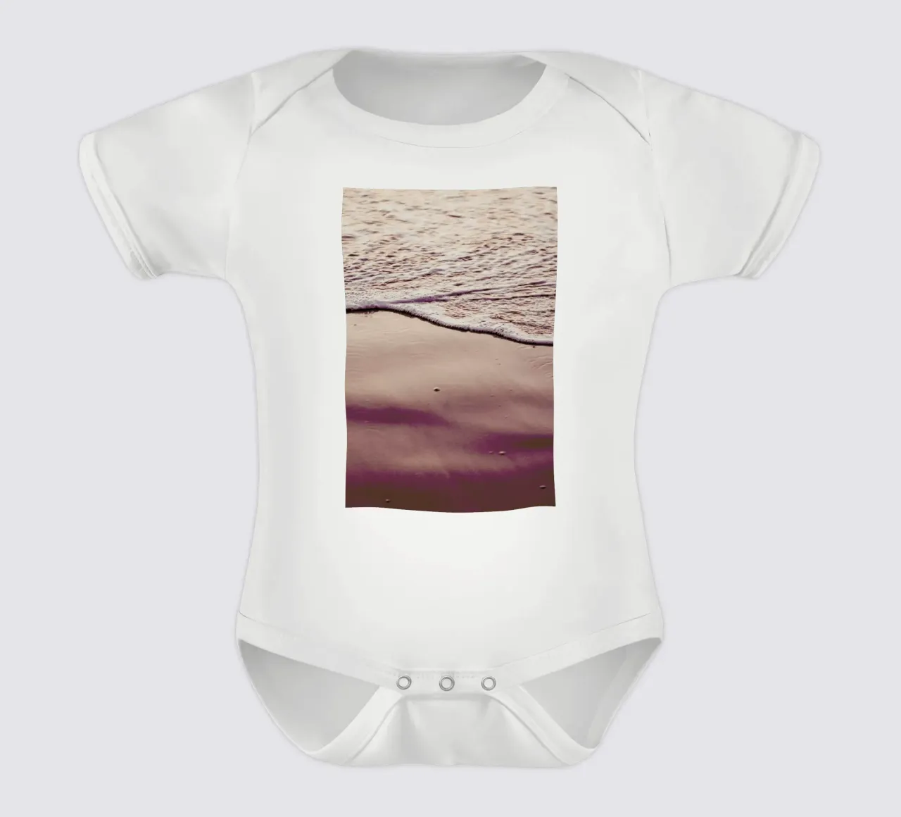 Sunset Waves short-sleeve baby romper by Victoria Frost