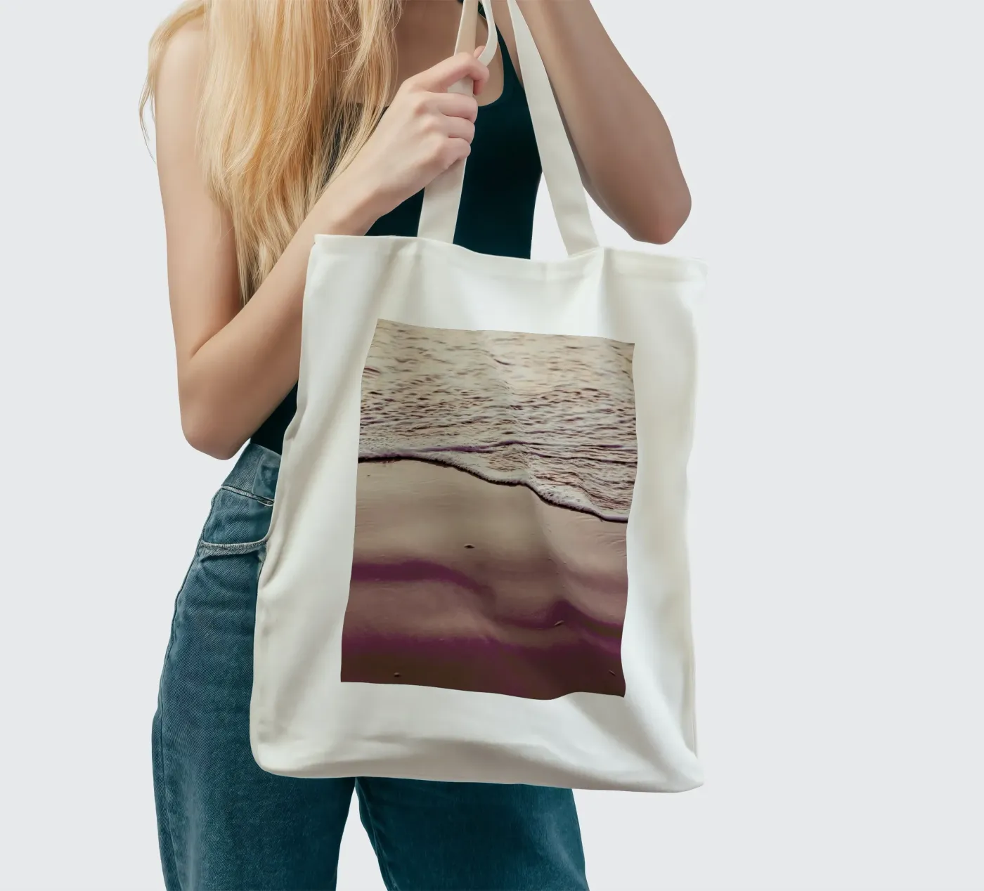 Sunset Waves tote bag by Victoria Frost