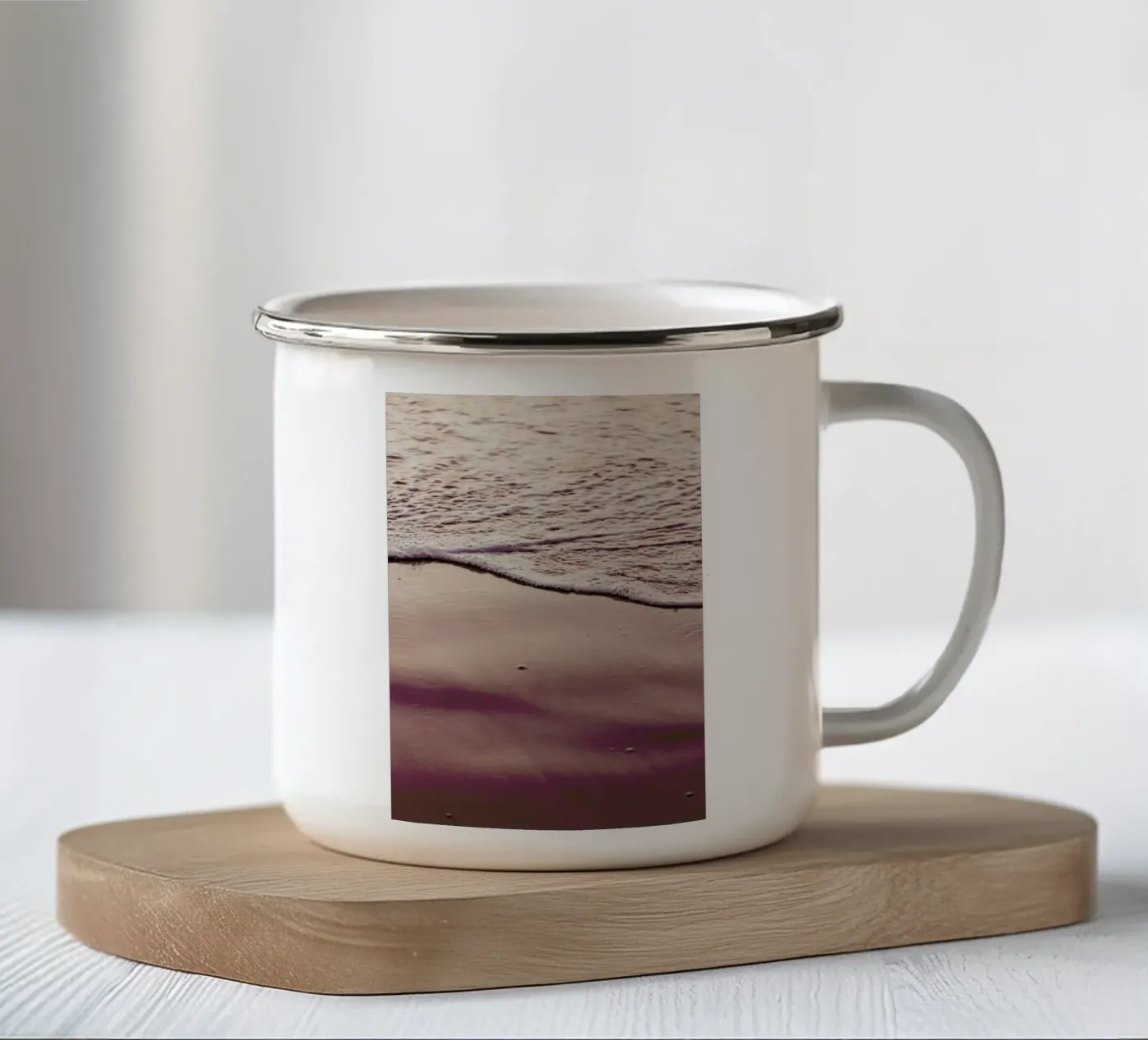 Sunset Waves enamel mug by Victoria Frost