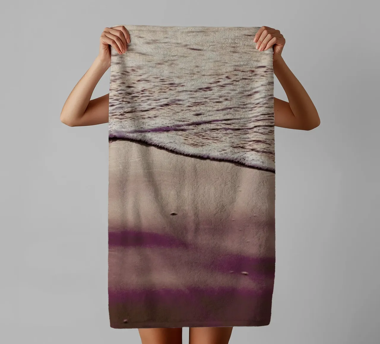 Sunset Waves towel by Victoria Frost