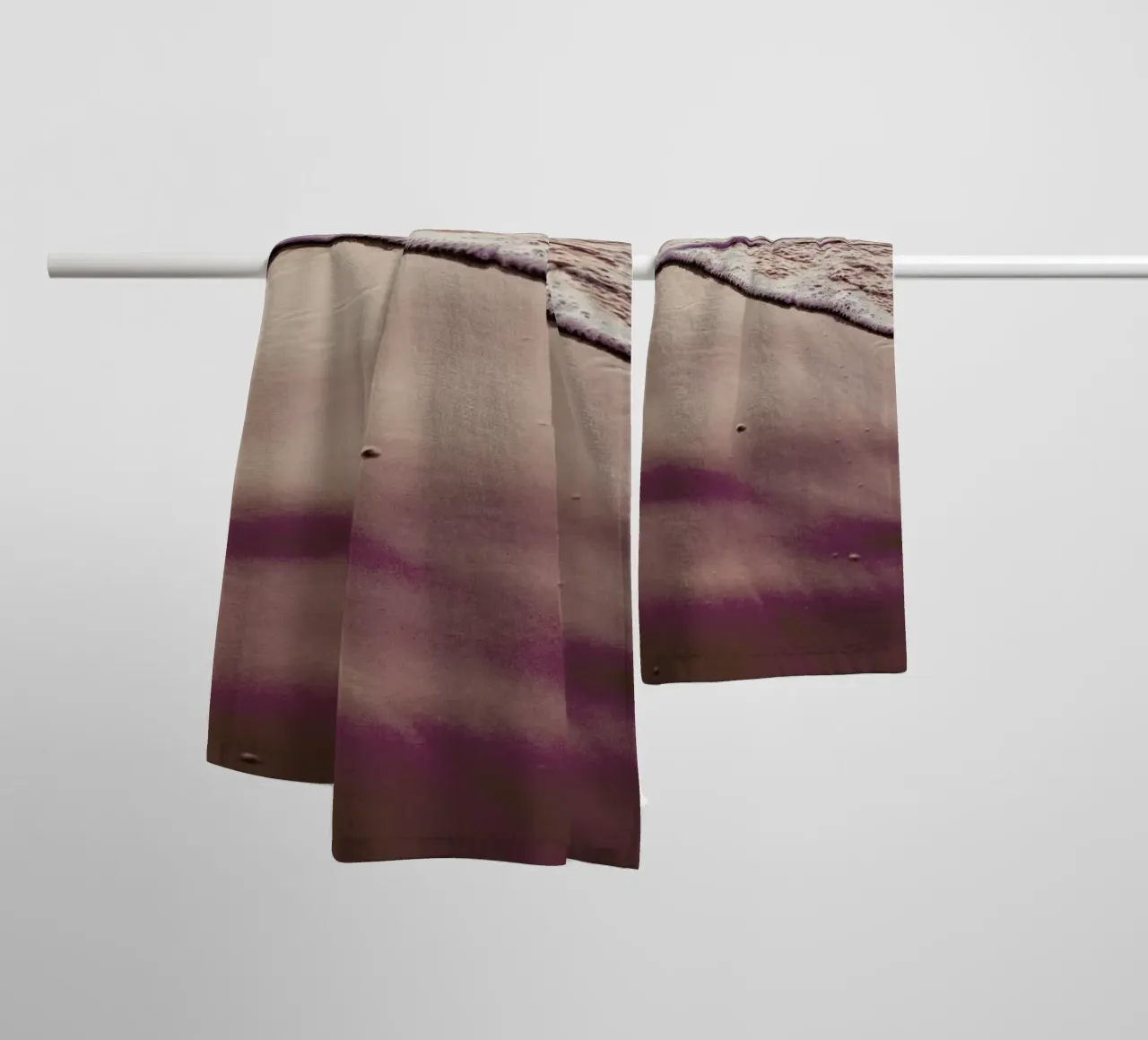 Sunset Waves towel by Victoria Frost