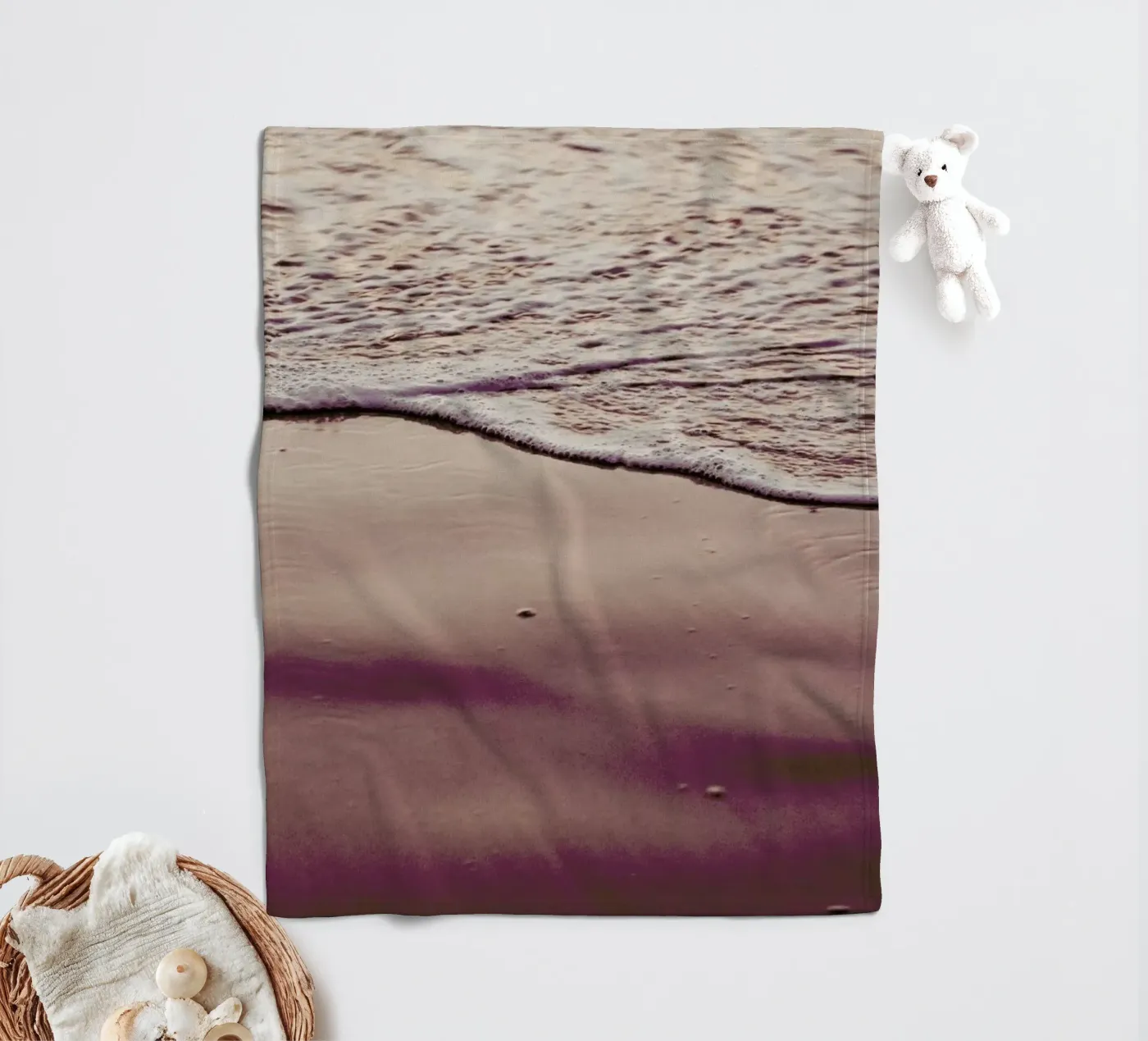 Sunset Waves Fleecedecke von Victoria Frost