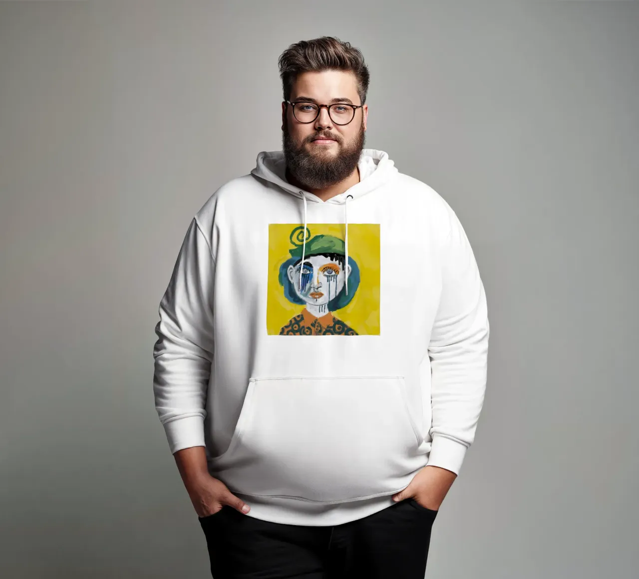 Ritratto eccentrico felpa con cappuccio da Lunar Templar