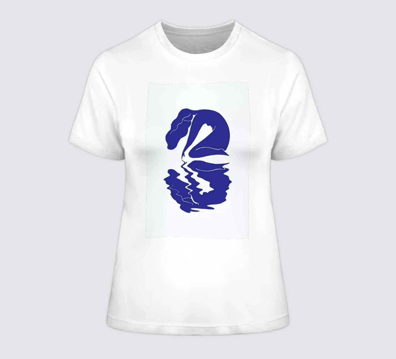 Blurred Blue women's fitted t-shirt by Graphite