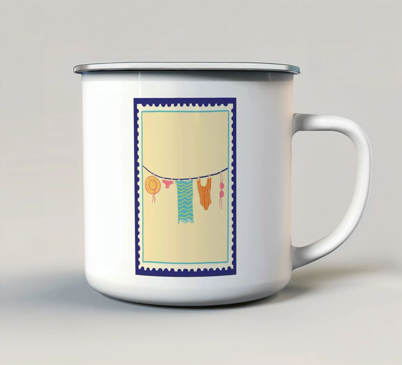 Strandtag tazza in smalto da Studio Dolci