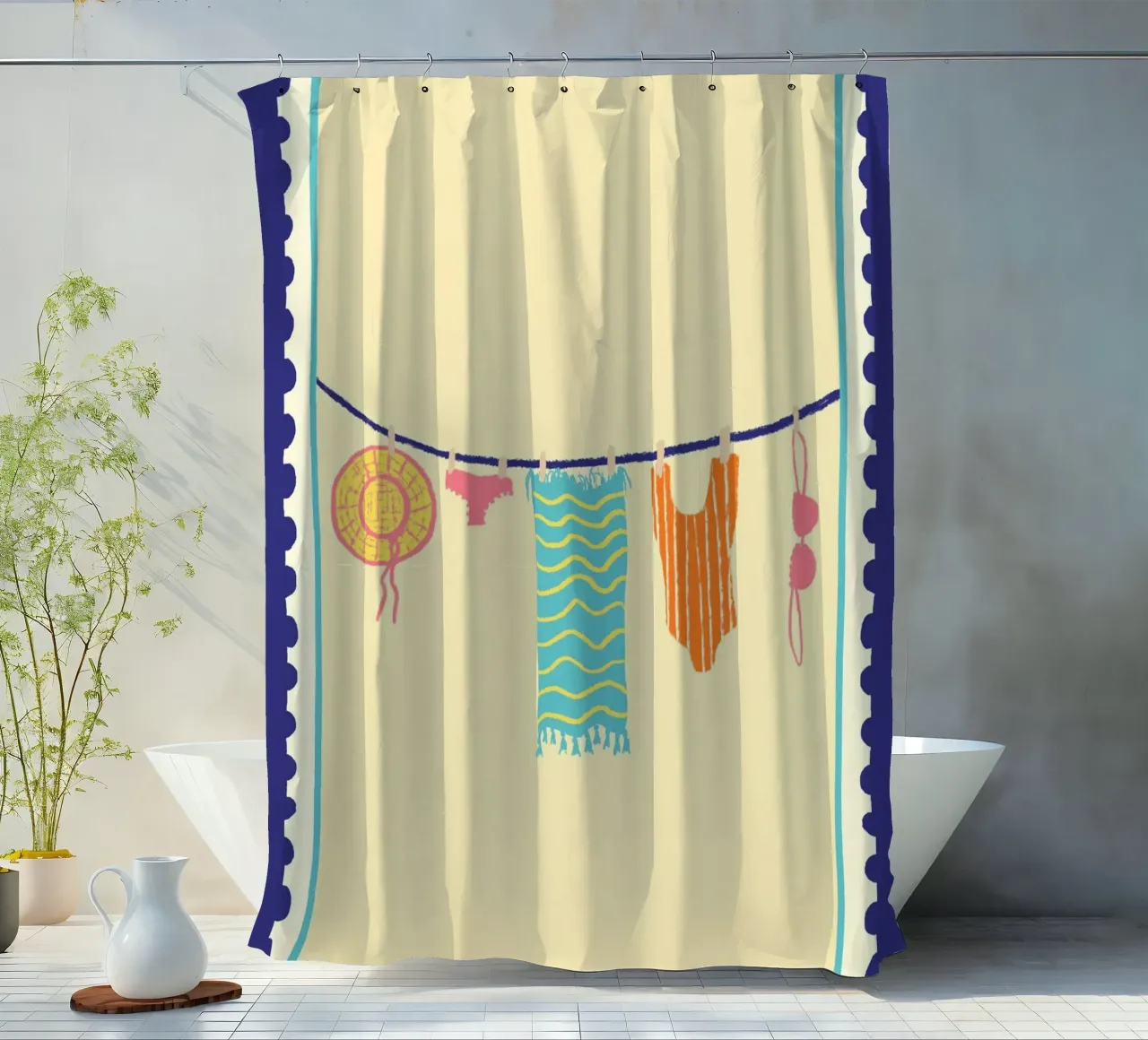 Strandtag shower curtain by Studio Dolci