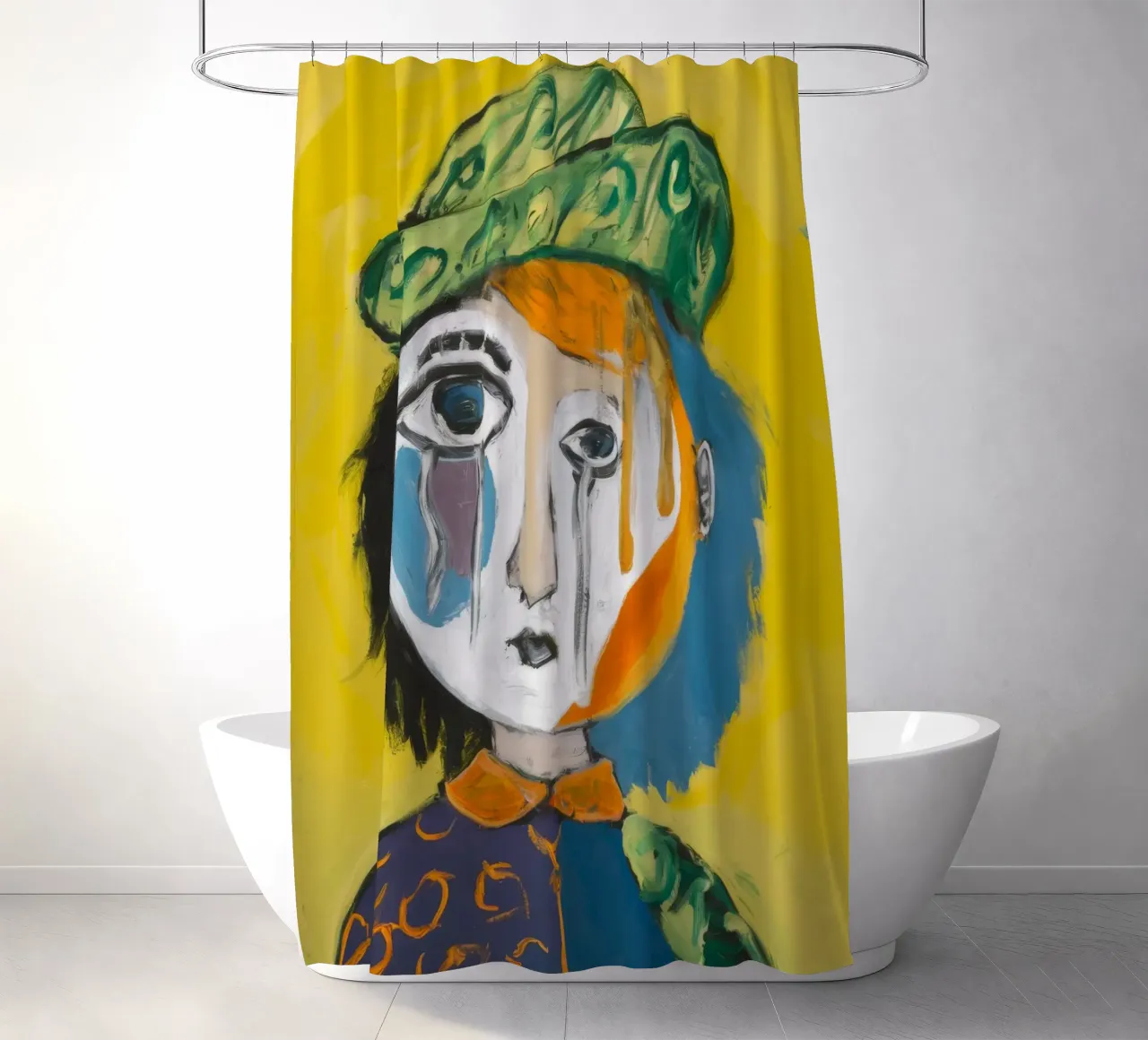 Whimsical Character shower curtain by Lunar Templar