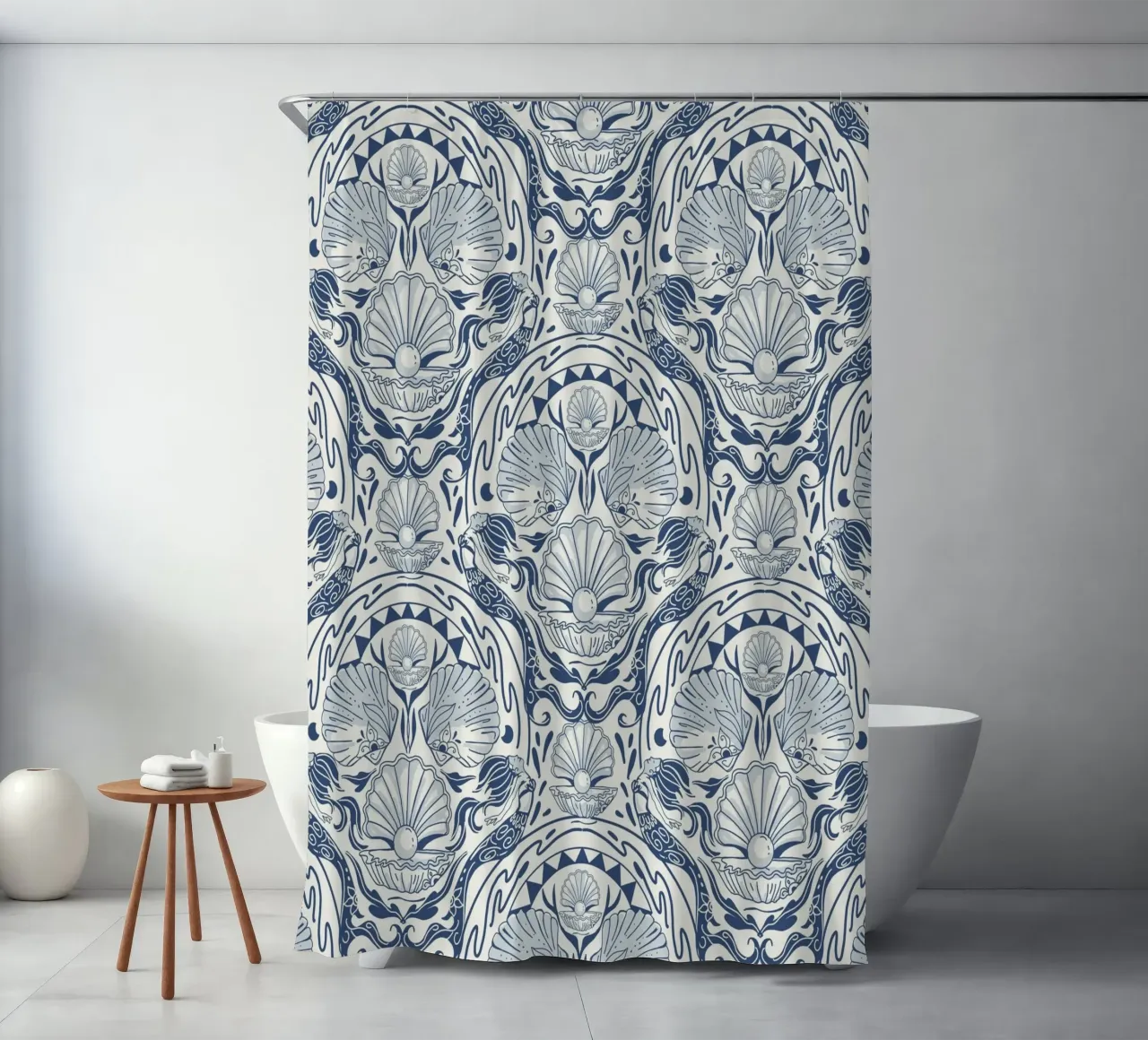 Sirene danzanti e sognanti tenda da doccia da Mitalim Designs