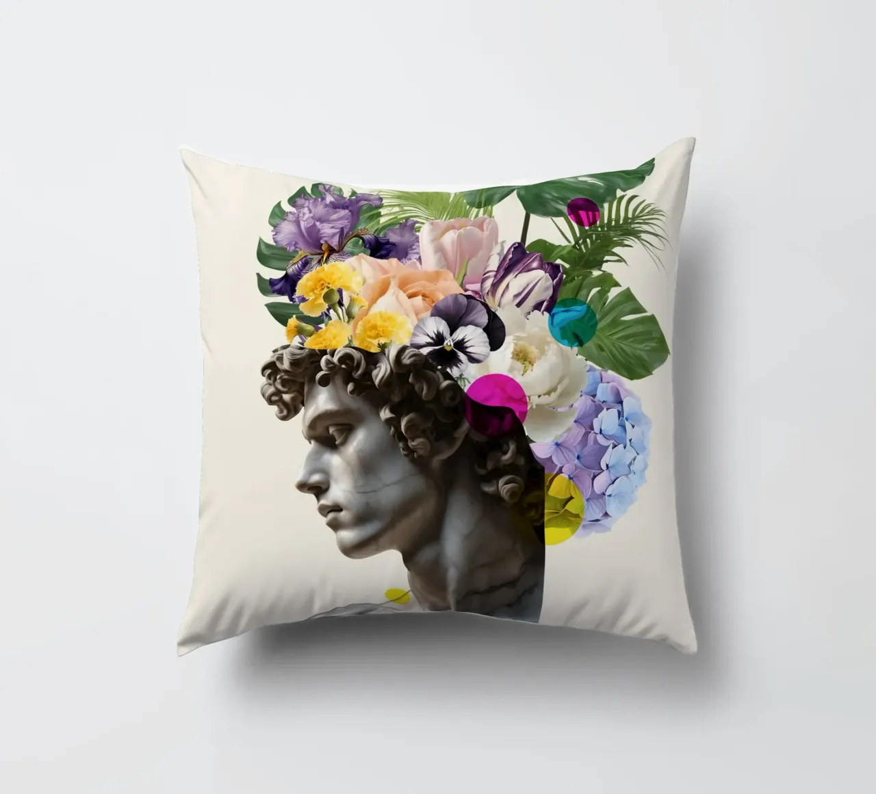Flora di Marble cuscino da Indigo Rain