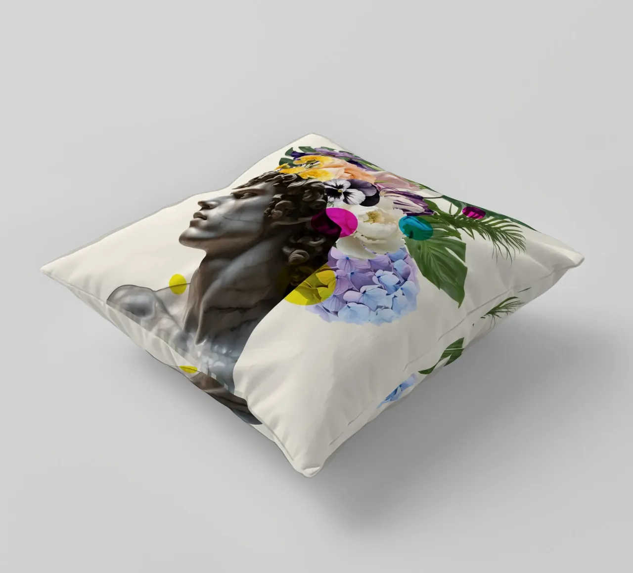 Flora di Marble cuscino da Indigo Rain