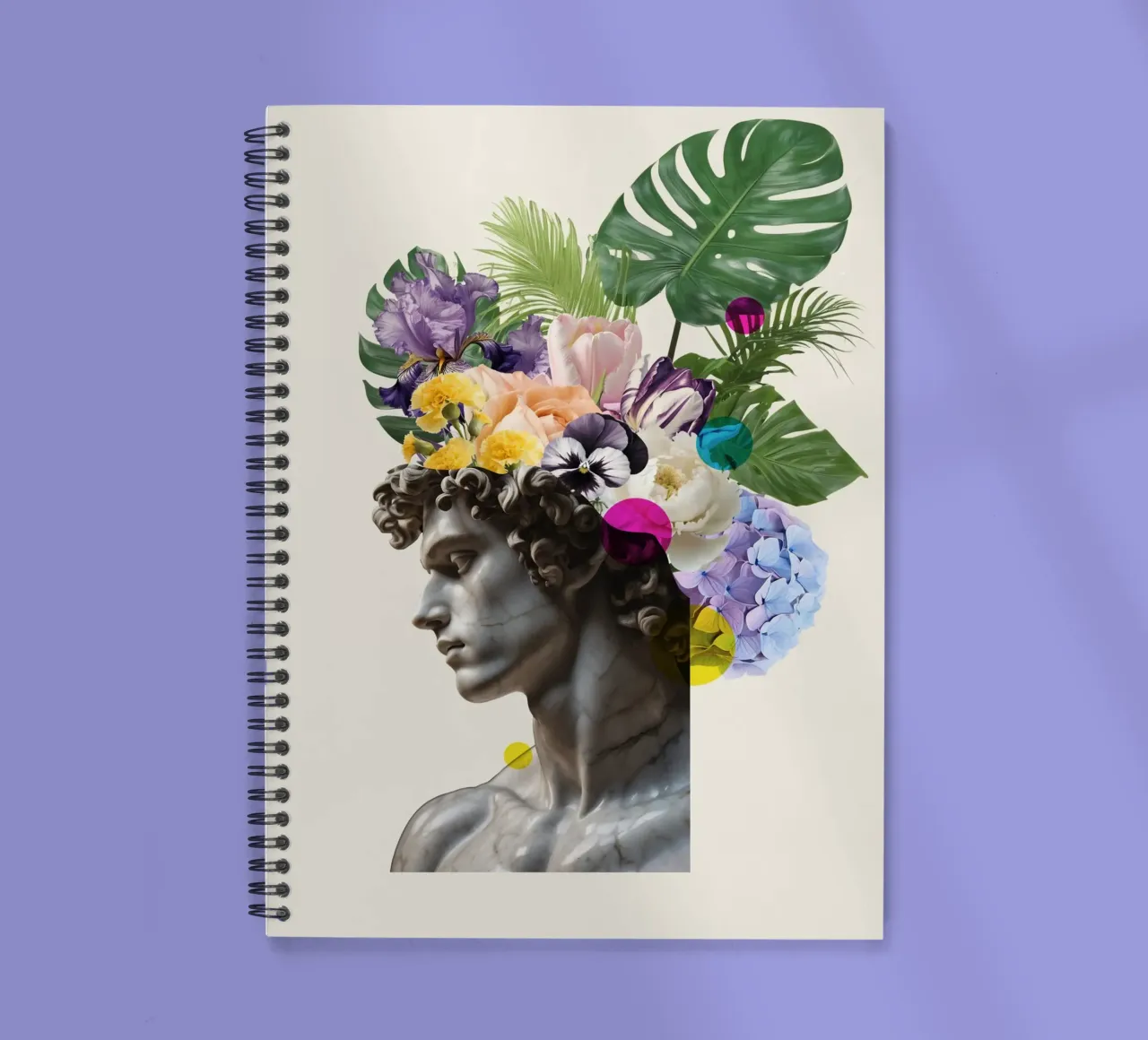 Flora di Marble spiral notebook by Indigo Rain