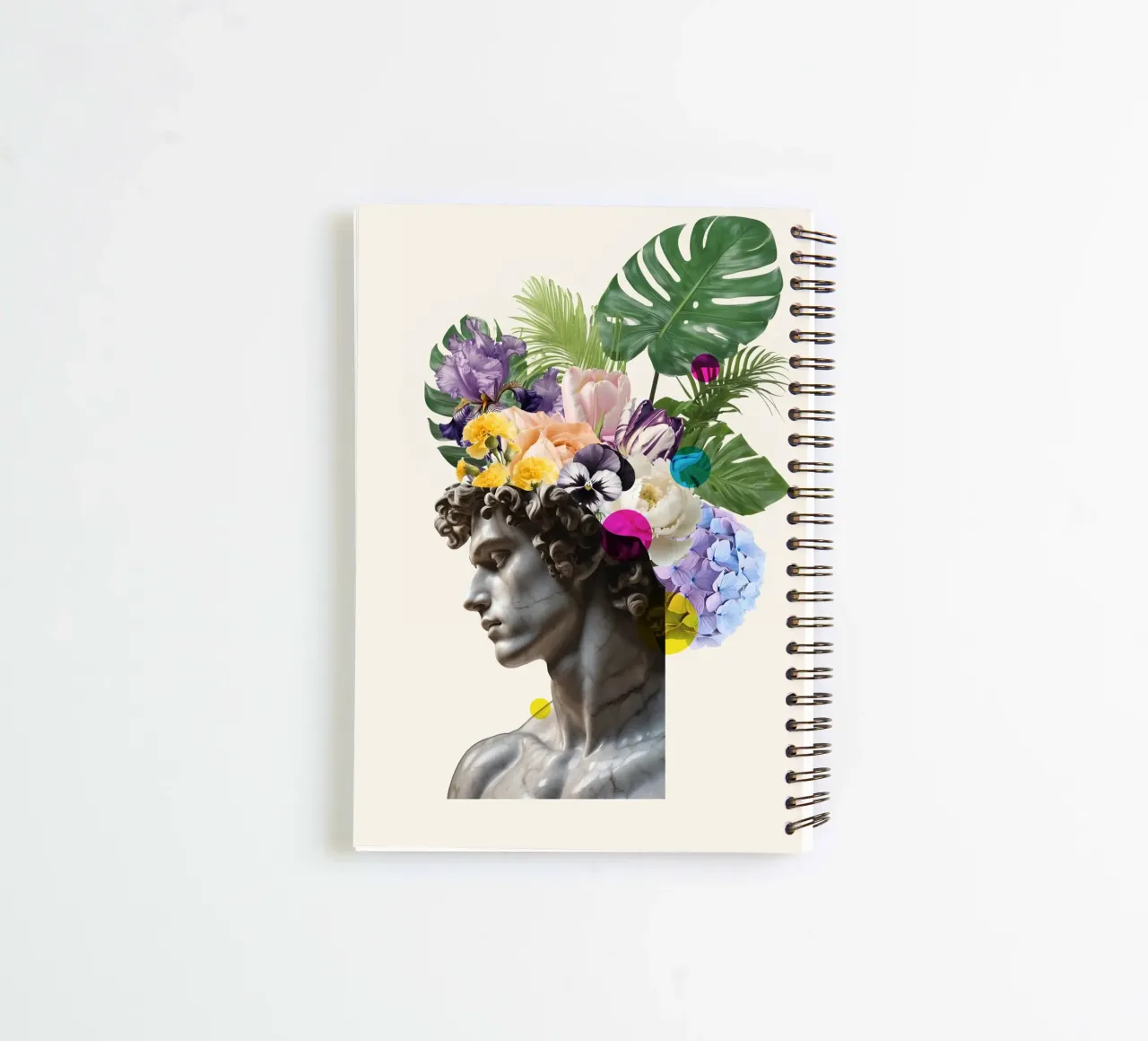 Flora di Marble spiral notebook by Indigo Rain