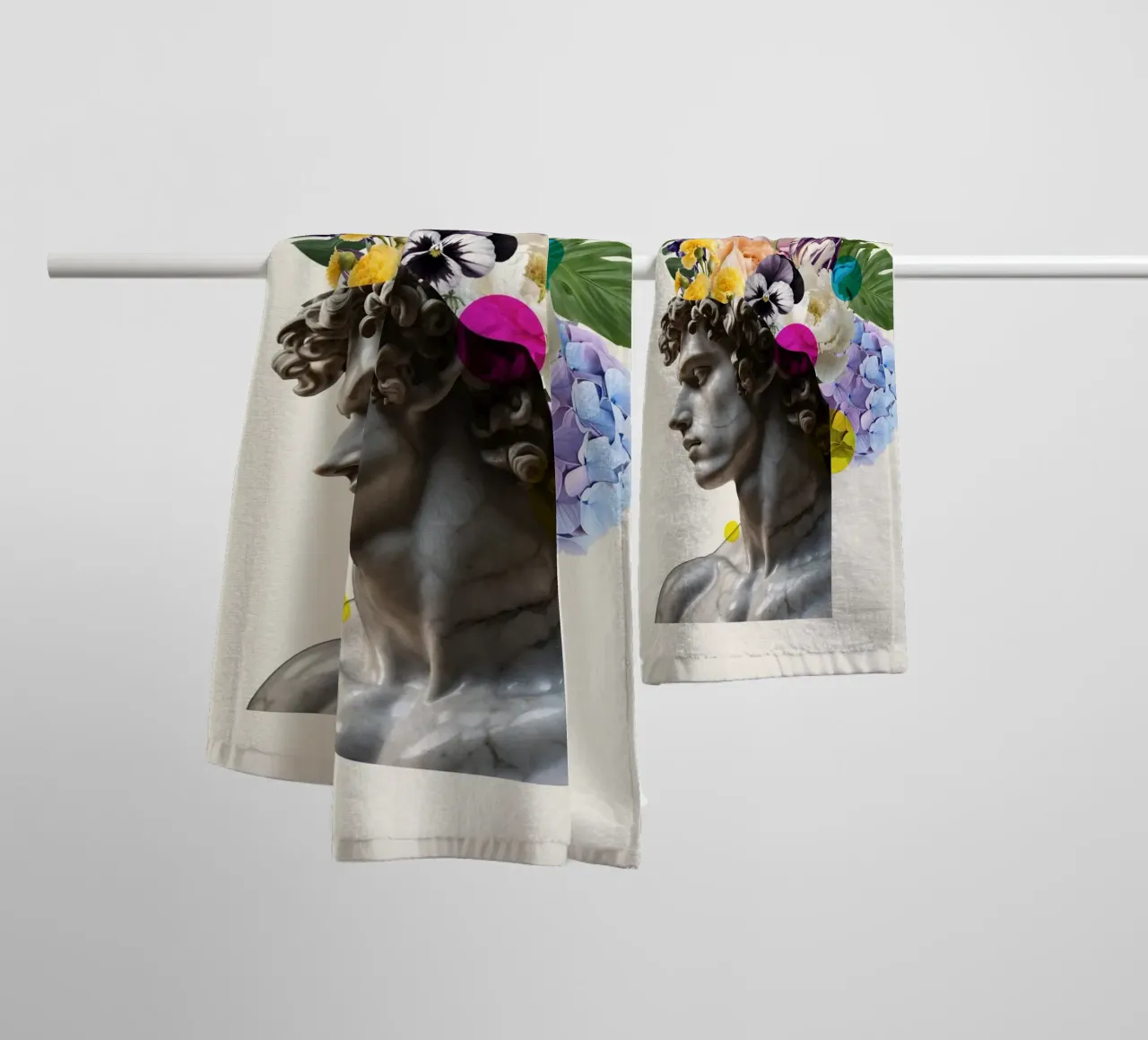 Flora di Marble asciugamano da bagno da Indigo Rain