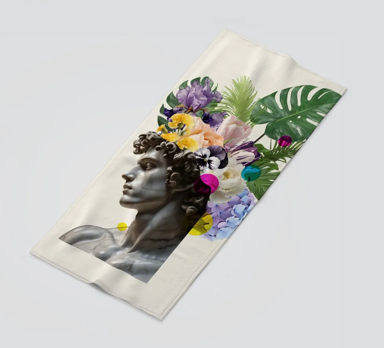 Flora di Marble telo mare da Indigo Rain
