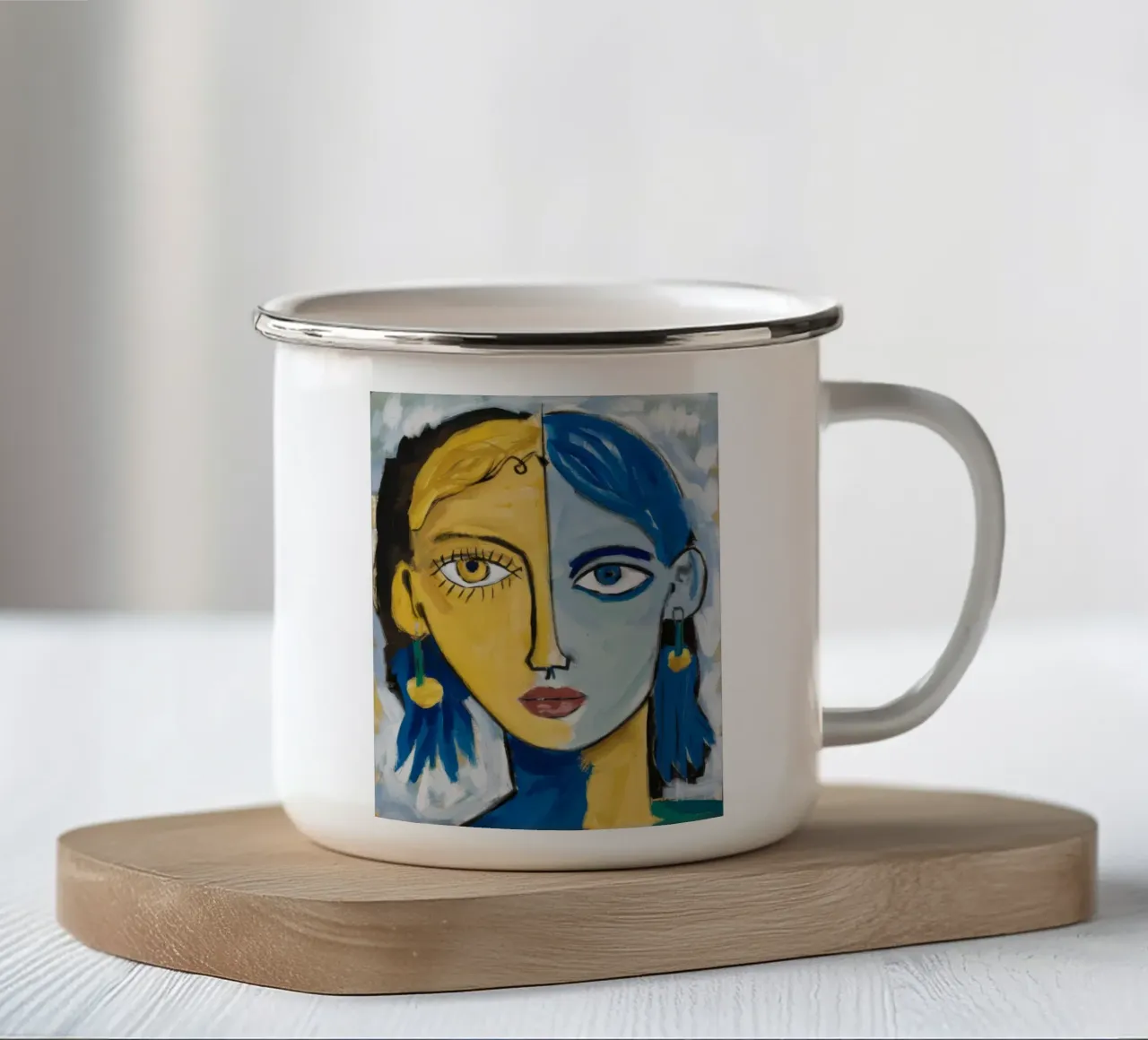Profilo astratto tazza in smalto da Lunar Templar