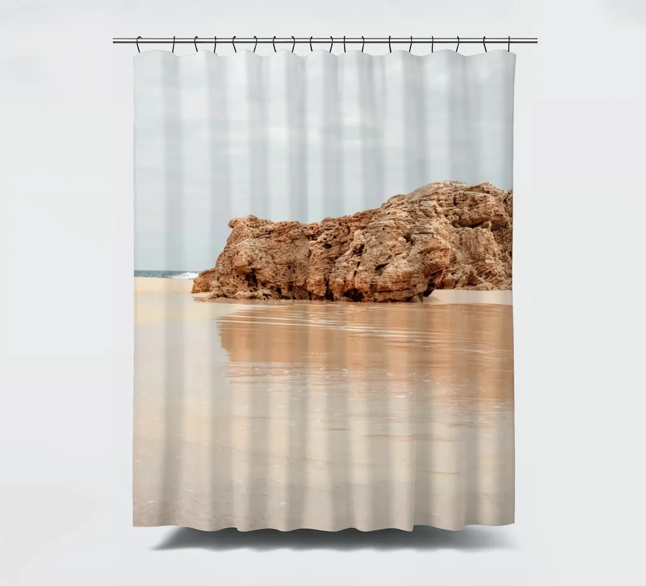 Mirror of the coast shower curtain by BLICKPUNKT