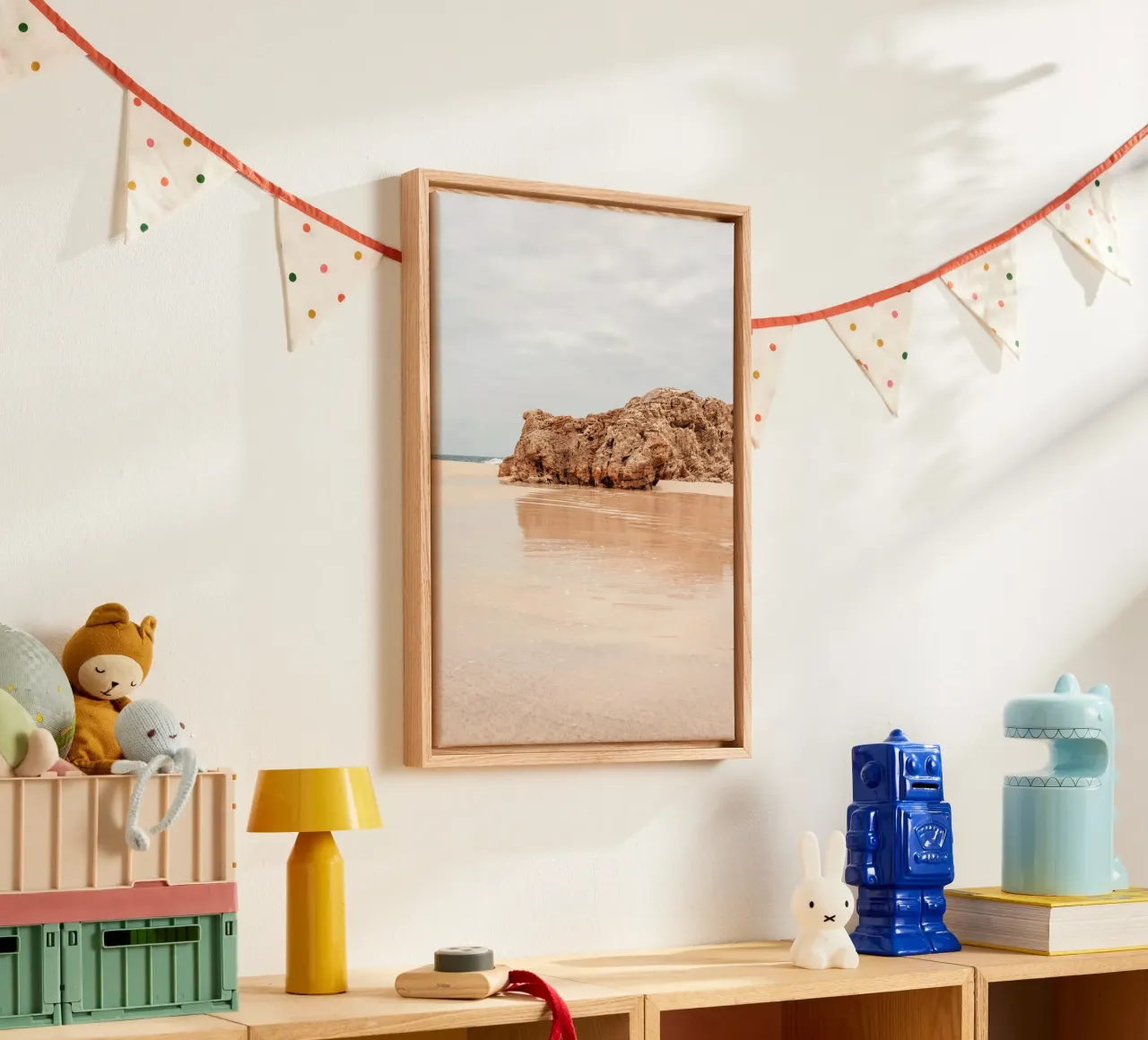 Mirror of the coast canvas with Floater frame by BLICKPUNKT