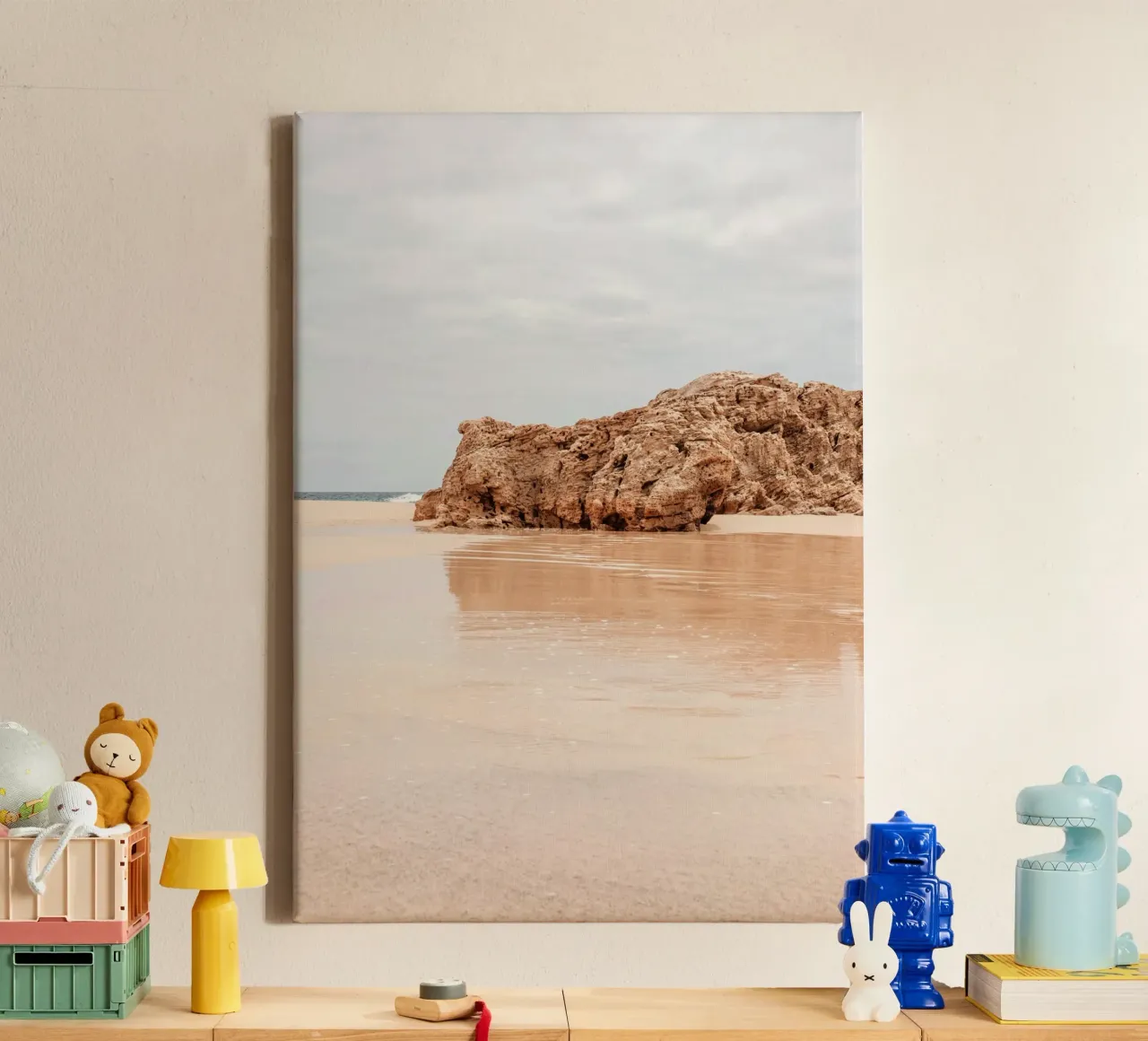 Mirror of the coast canvas with Floater frame by BLICKPUNKT