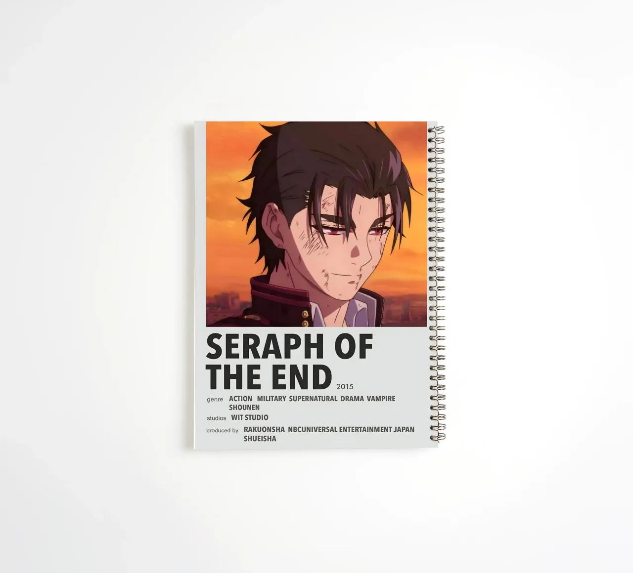 SERAPH OF THE END  2015 spiral notebook by Totoya