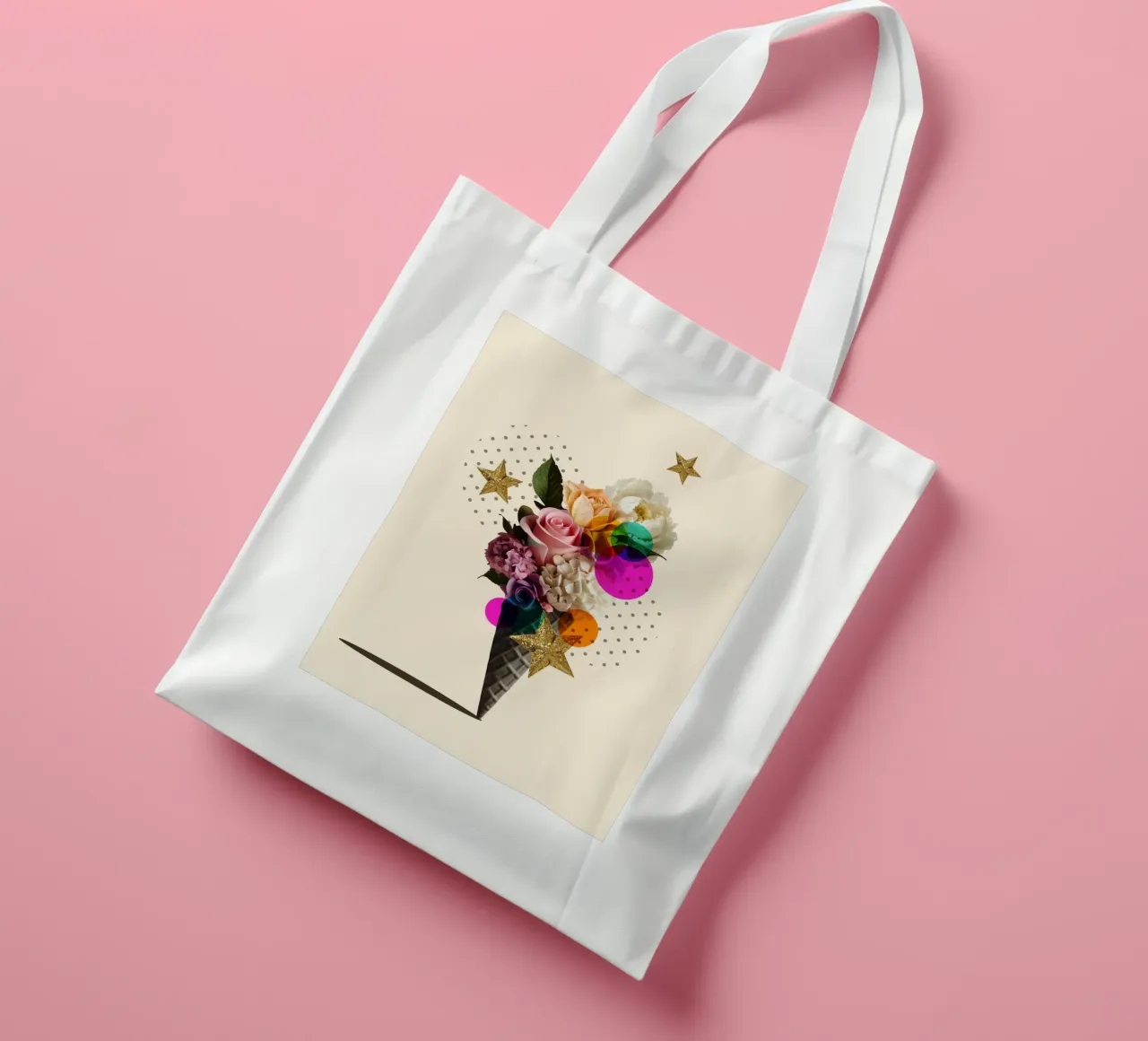 Bloom Cone borsa in juta da Indigo Rain