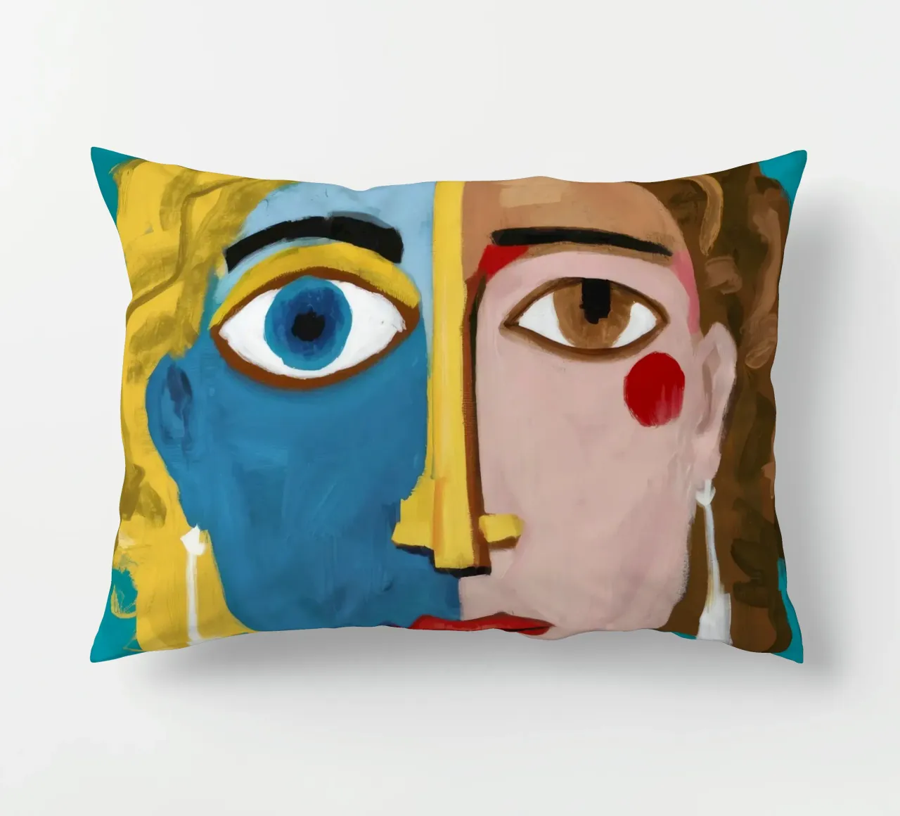 Golden Curls Symphony decorative cushion by Lunar Templar
