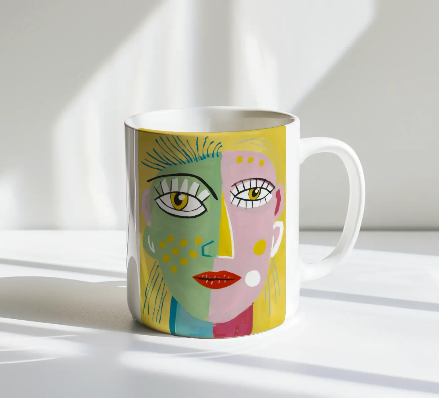Vibrant Whimsy ceramic mug by Lunar Templar
