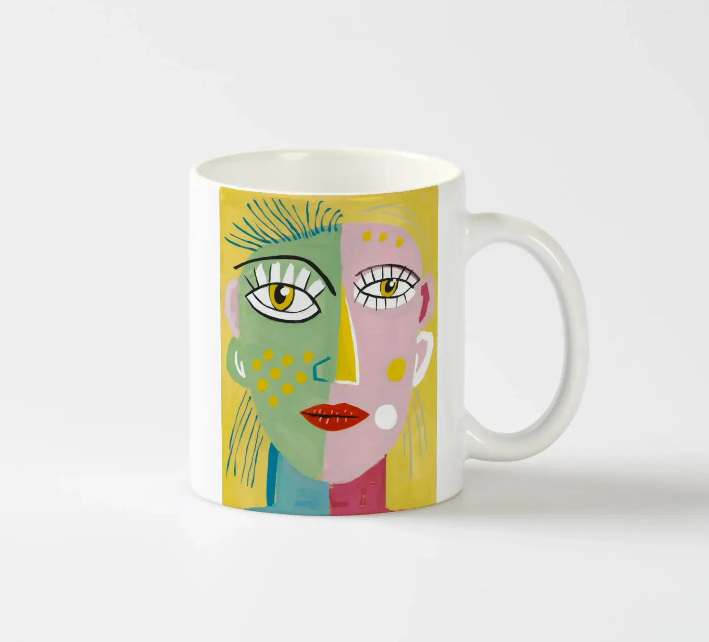 Vibrant Whimsy ceramic mug by Lunar Templar
