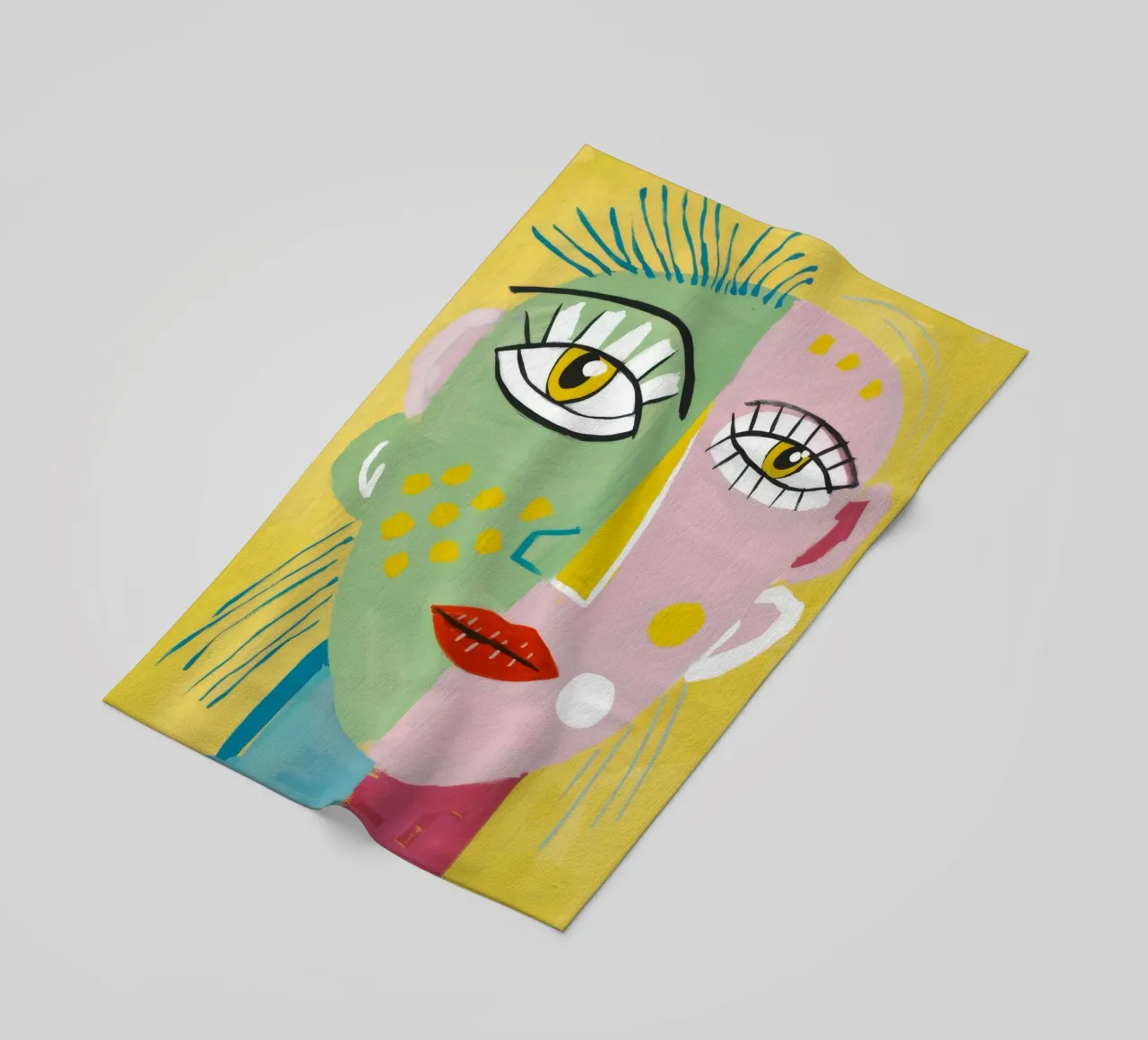 Levendige eigenzinnigheid strandhanddoek van Lunar Templar