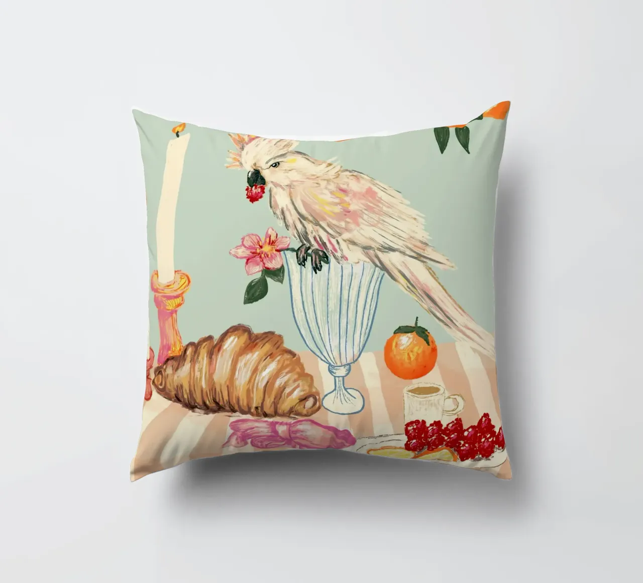 Breakfast with bird cuscino da Studio Dolci