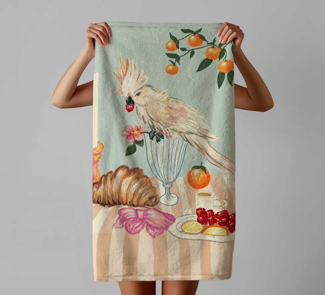 Breakfast with bird asciugamano da bagno da Studio Dolci