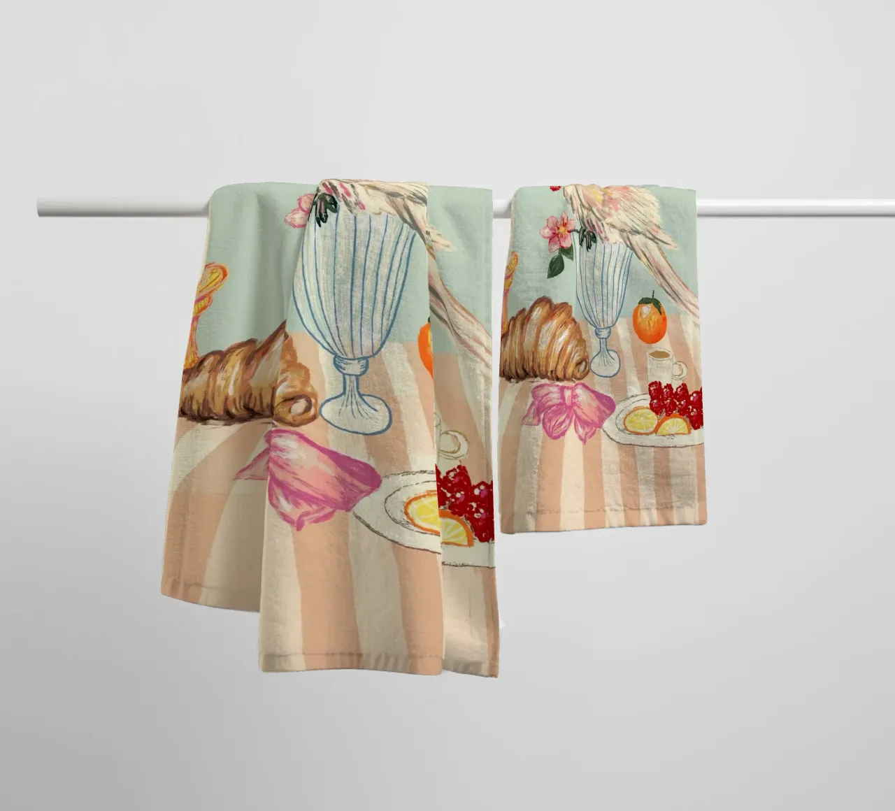 Breakfast with bird asciugamano da bagno da Studio Dolci