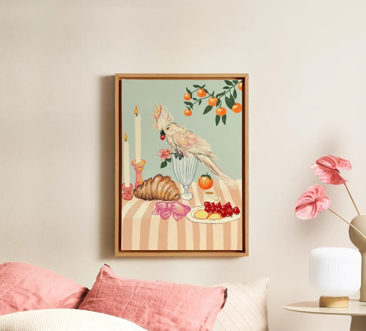 Breakfast with bird canvas by Studio Dolci