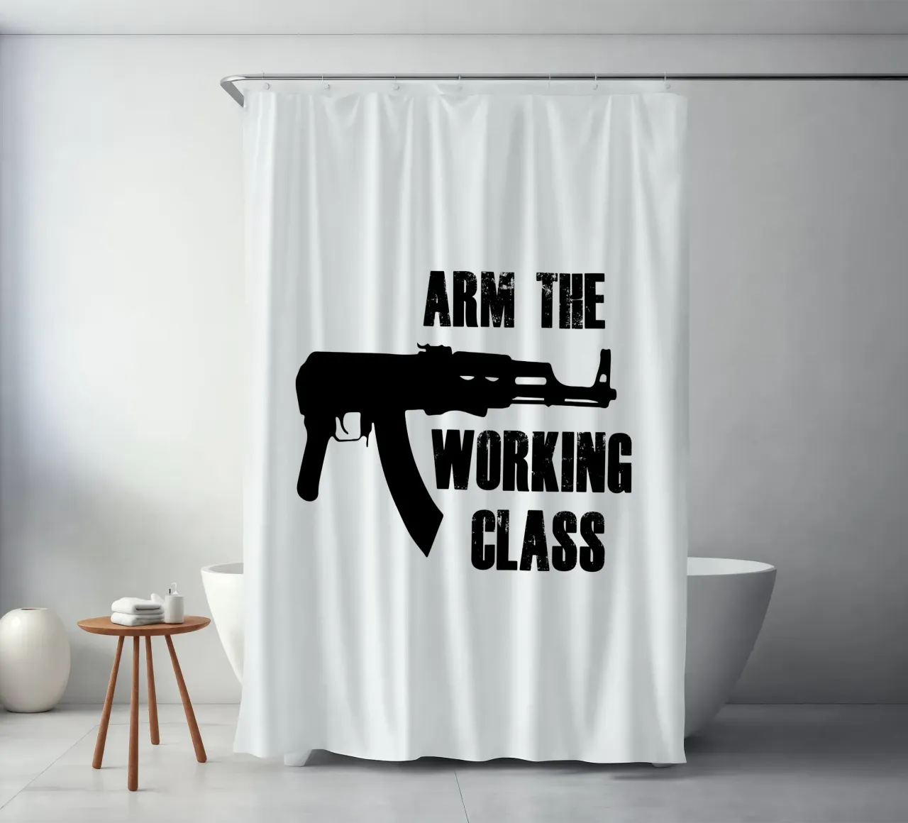 Maglietta Arm the Working Class tenda da doccia da the gondils