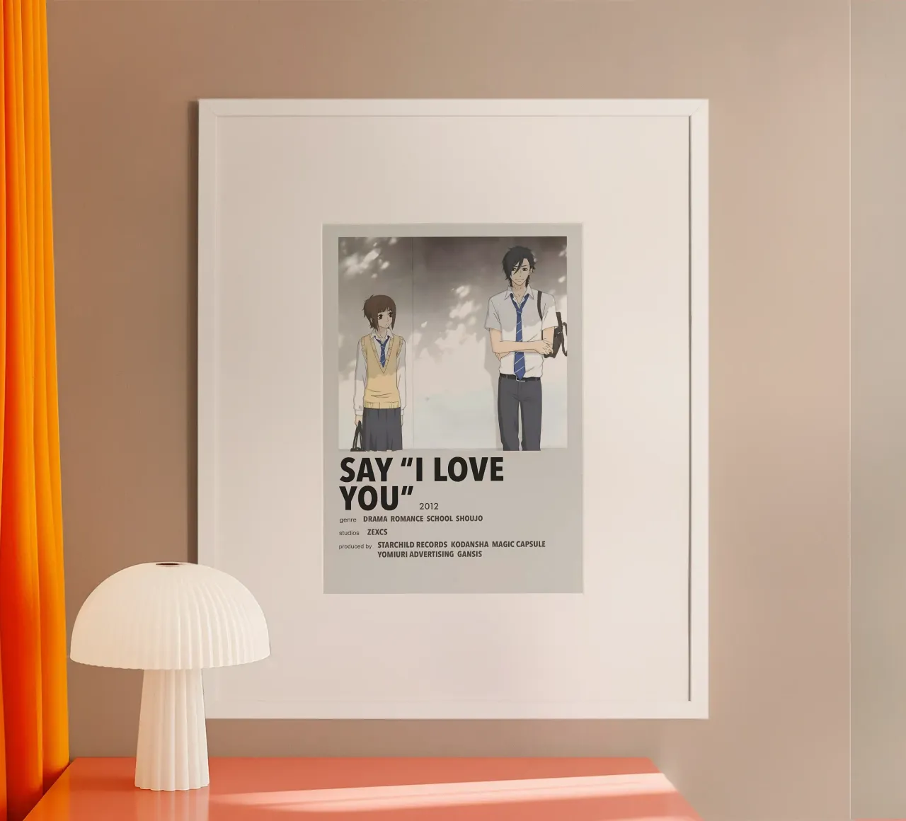 SAY "I LOVE YOU"  2012 poster con telaio in alluminio da Totoya
