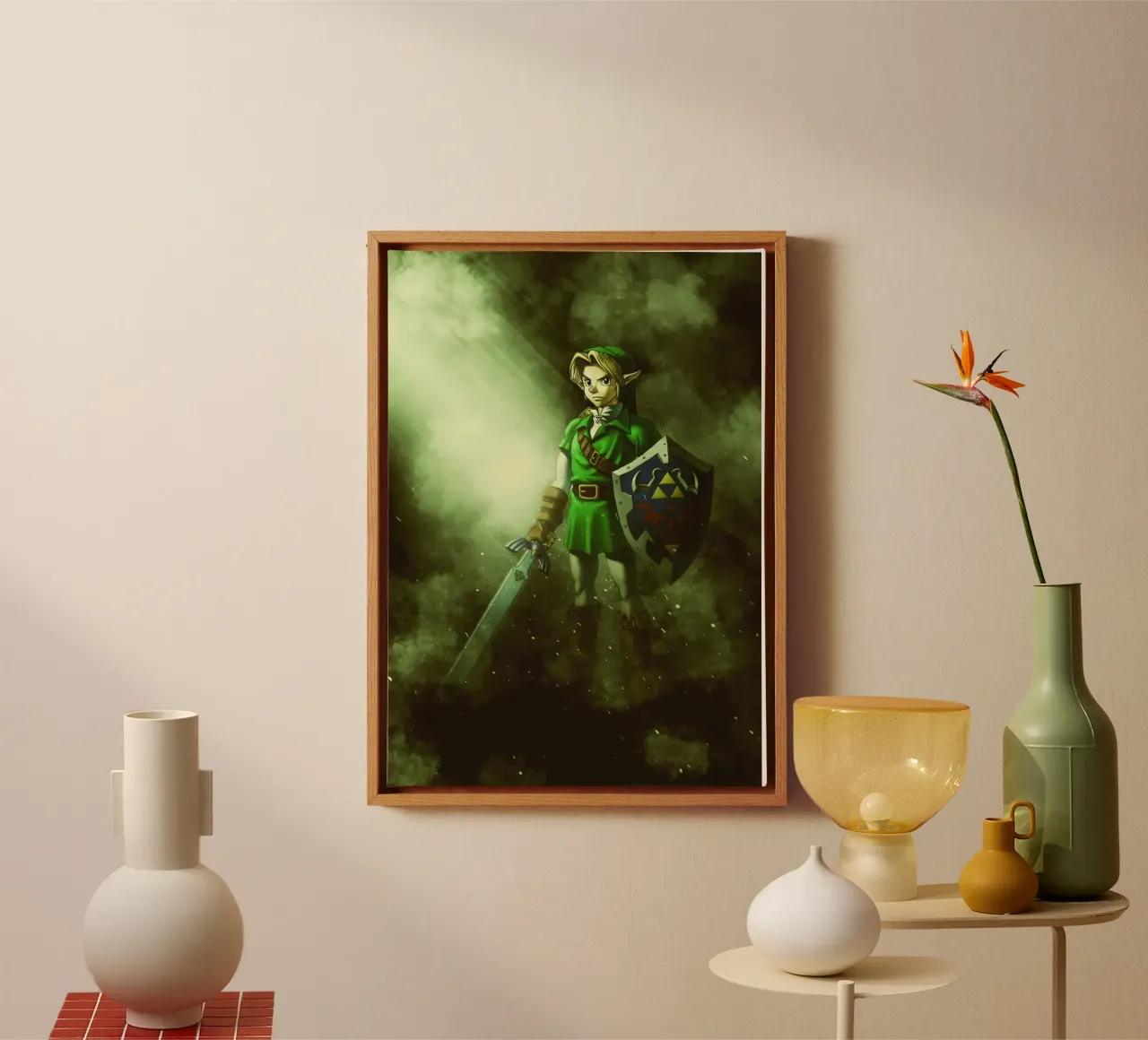 Legend Of Zelda tela con Cornice a cassetta da FreeArtStudio