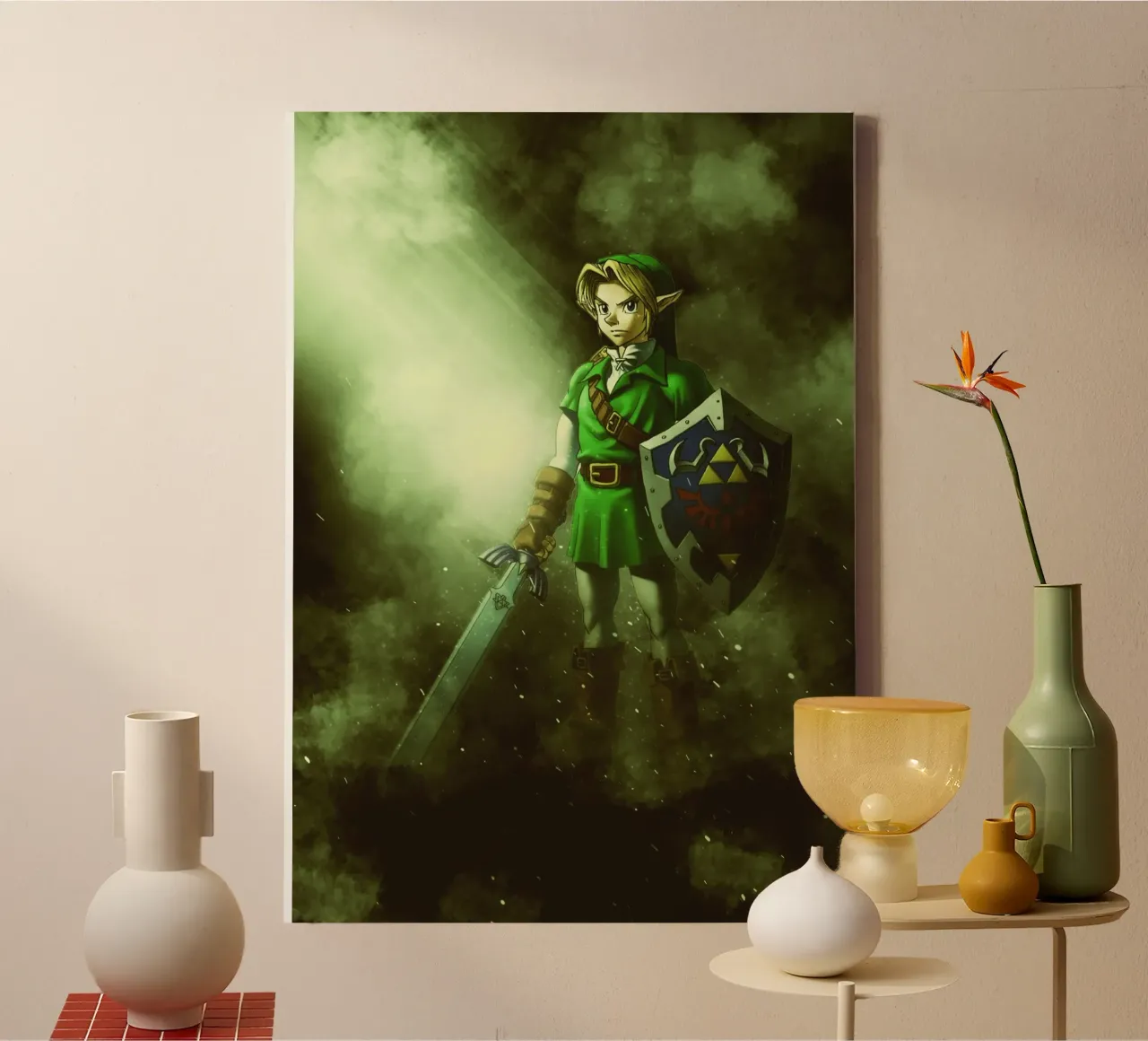 Legend Of Zelda tela con Cornice a cassetta da FreeArtStudio