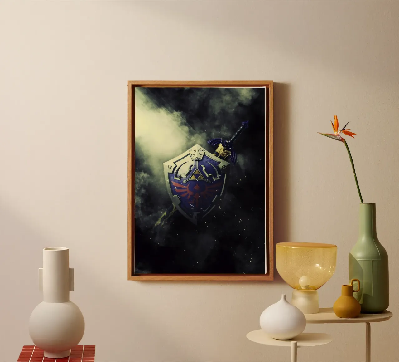 Legend Of Zelda tela con Cornice a cassetta da FreeArtStudio