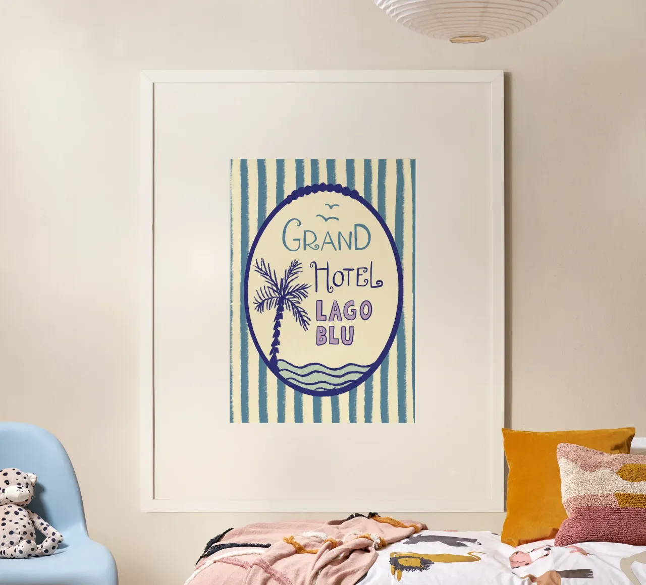 Grand Hotel poster con telaio in legno da Studio Dolci