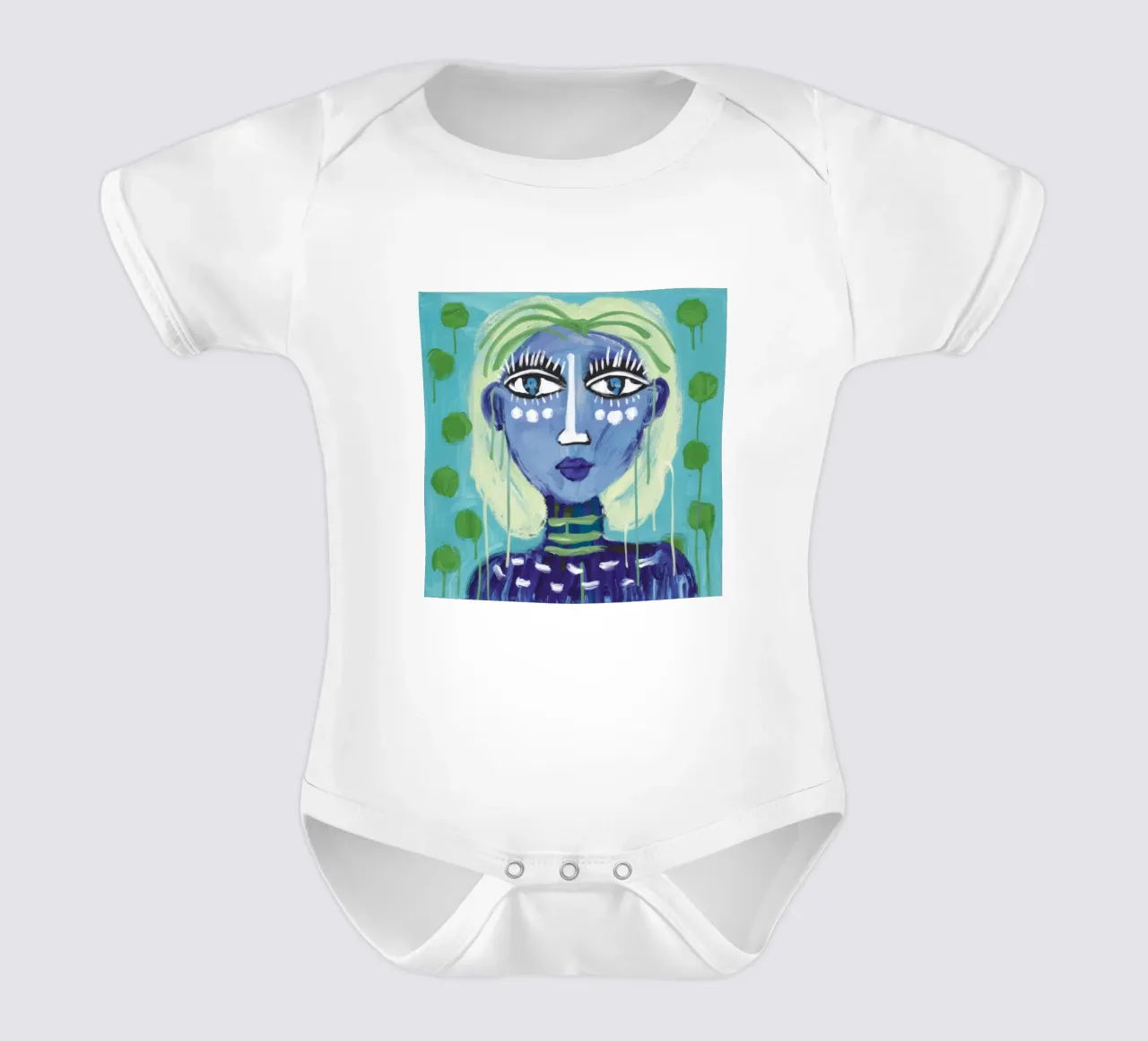 Aura verde body neonato maniche corte da Lunar Templar
