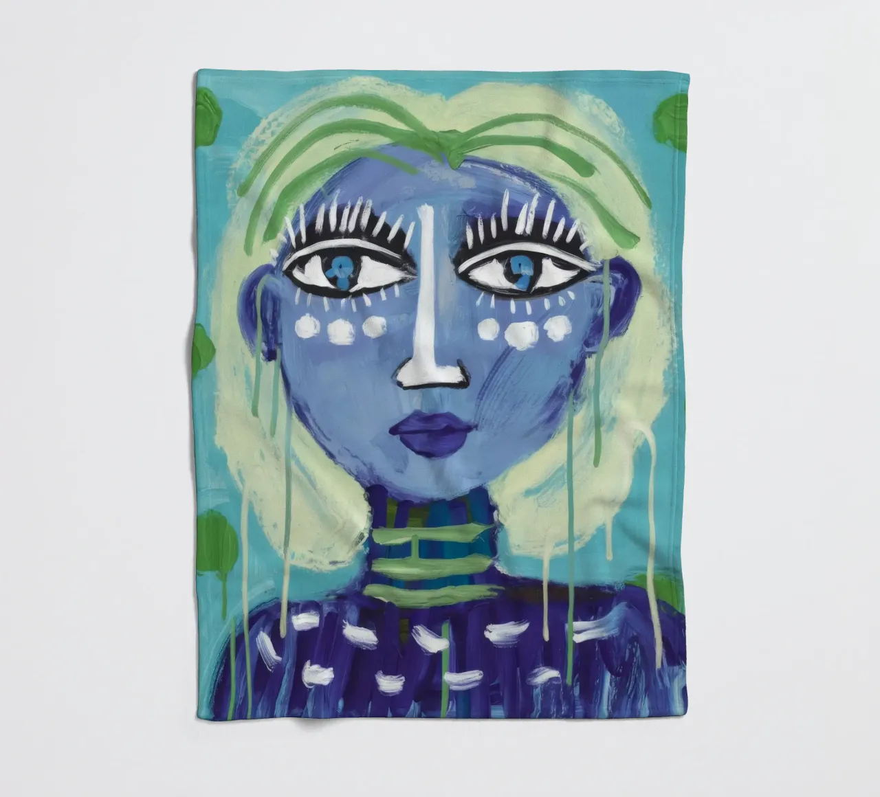 Green Aura fleece blanket by Lunar Templar