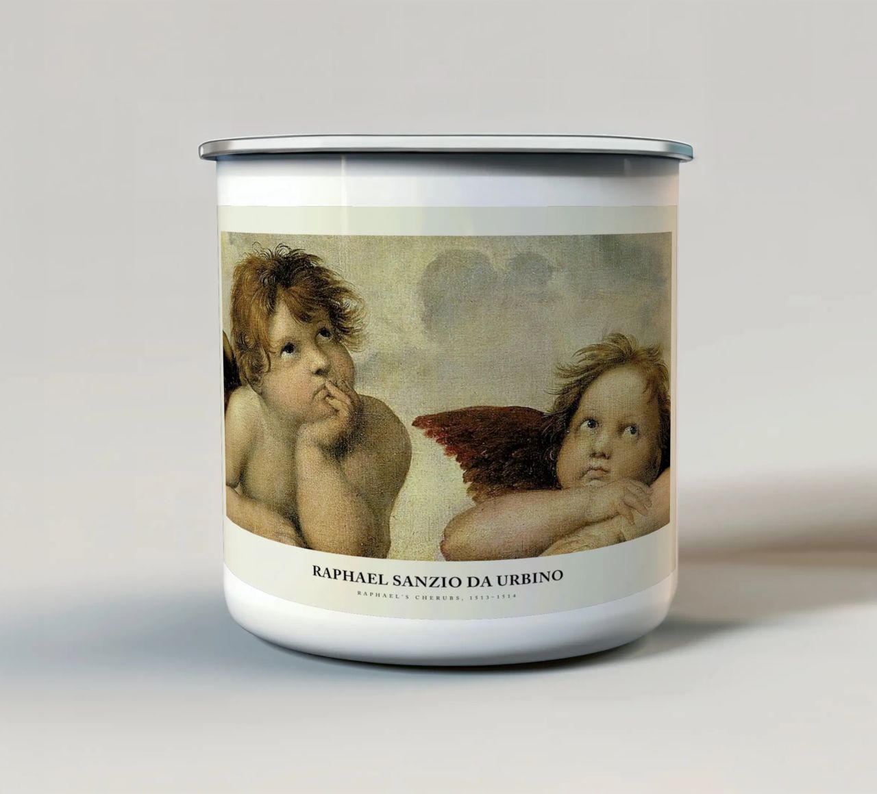 Raphael - Raphael's Cherubs tazza in smalto da Vintage by JUNIQE